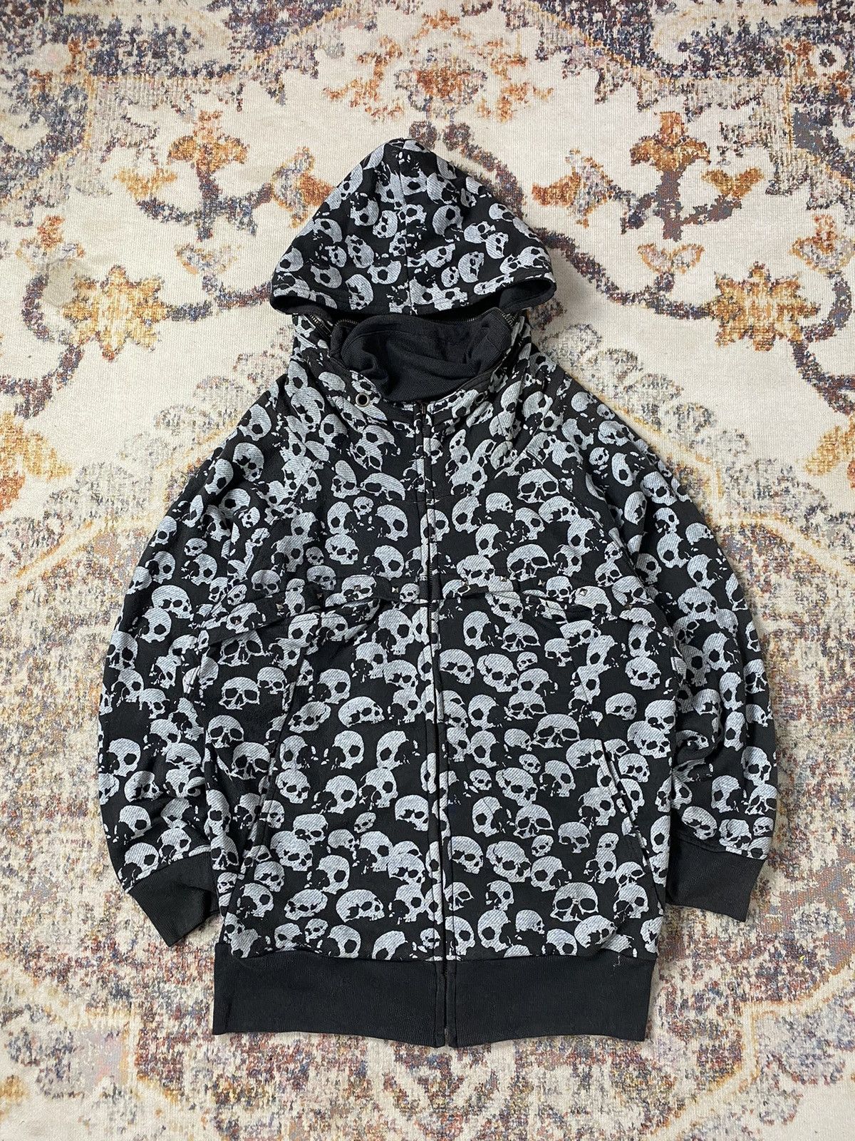 PINE NINE Skull Hidden Hoodie If six was nine Lgb style