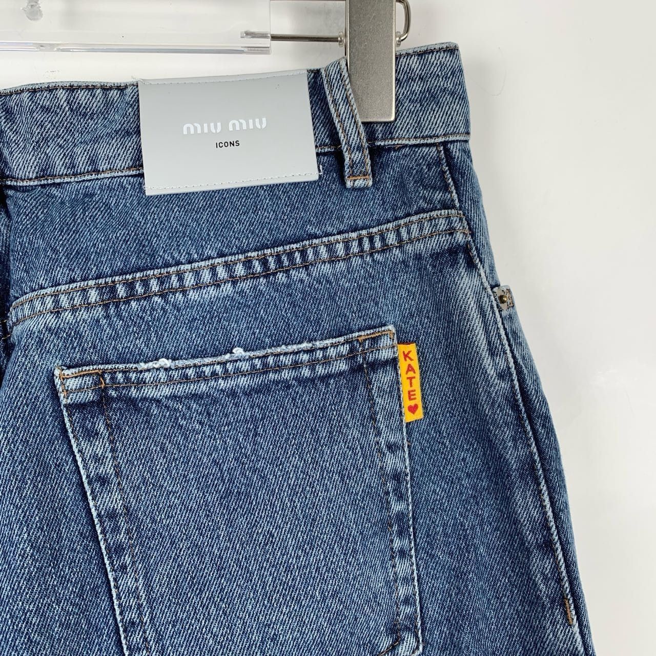 Miu Miu MiuMiu Icons High-Waisted Blue Denim Jeans Womens Size 30" / US 8 / IT 44 - 5 Thumbnail