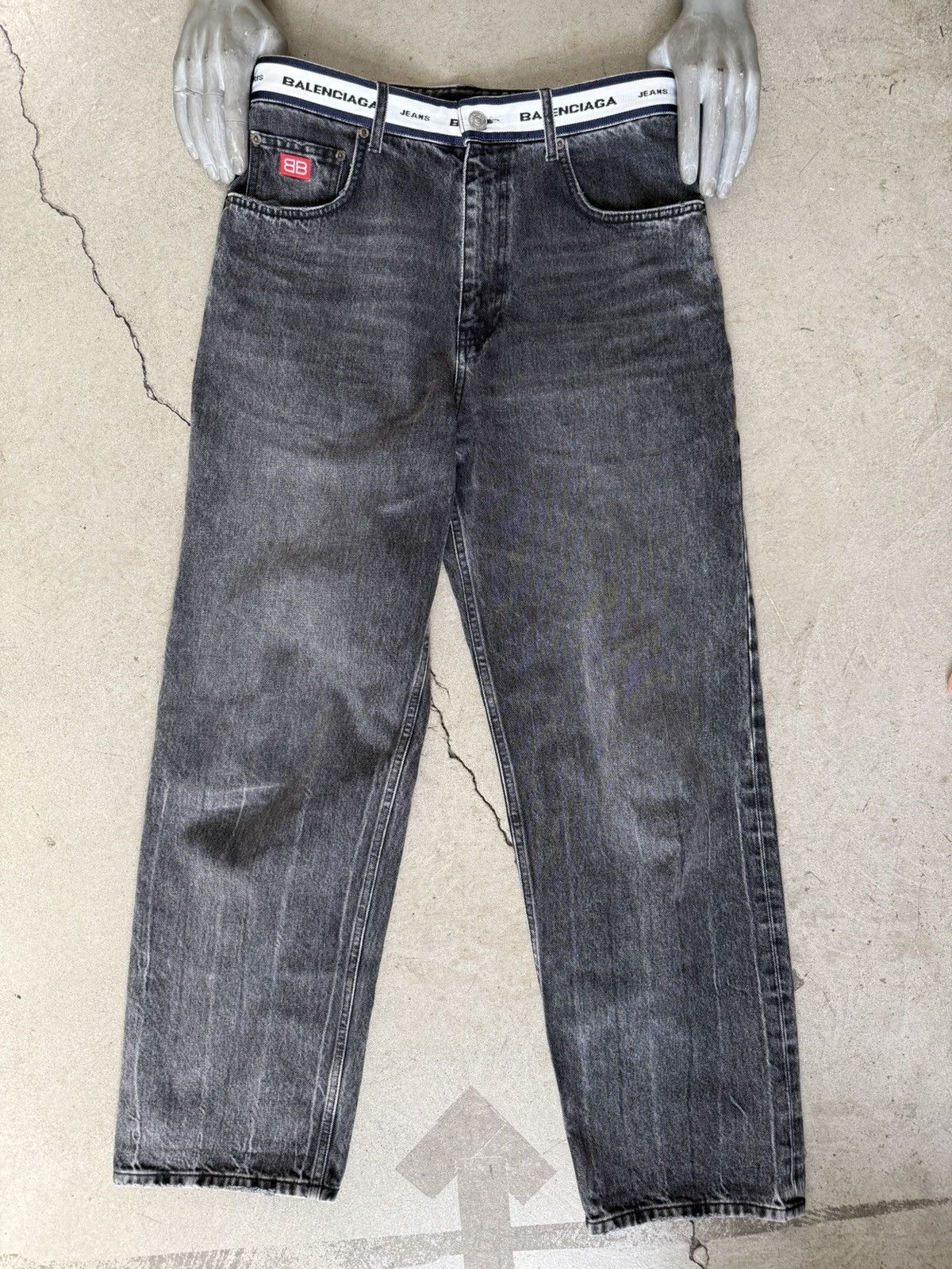 Balenciaga BALENCIAGA WAISTBAND JEANS Size US 32 / EU 48 - 1 Thumbnail