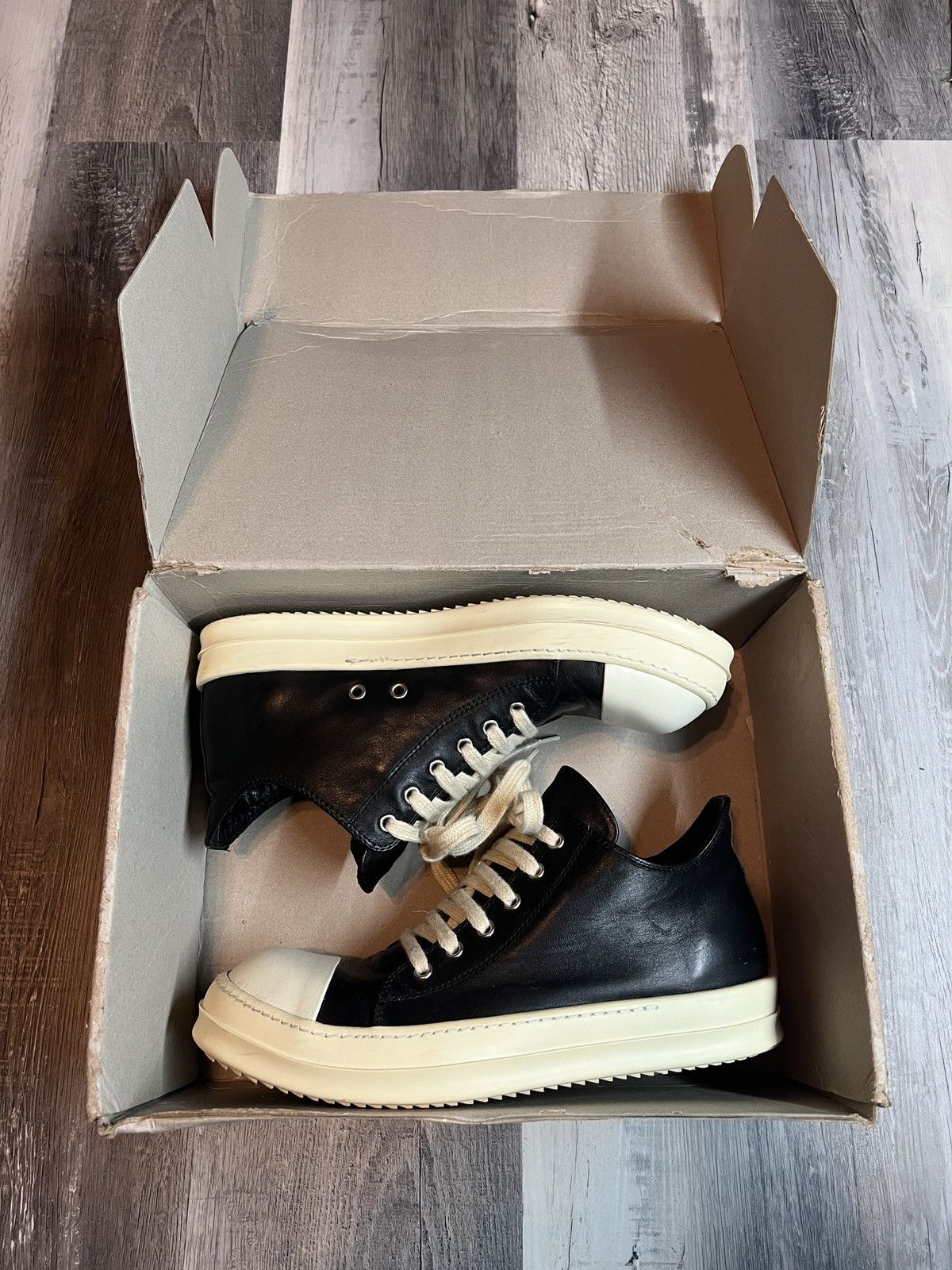 Rick Owens Mainline Leather Low Top