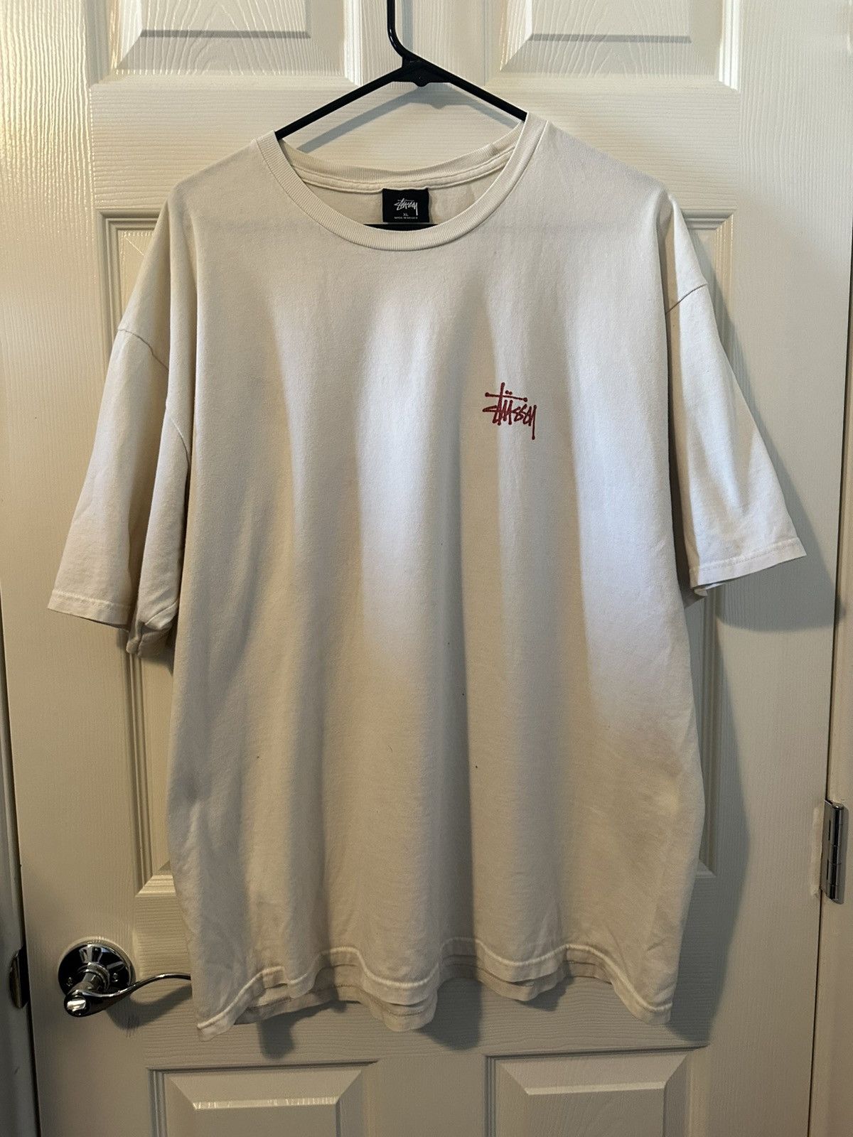 Stussy × Vintage Cream Stussy Shirt Size US XL / EU 56 / 4 - 1 Thumbnail