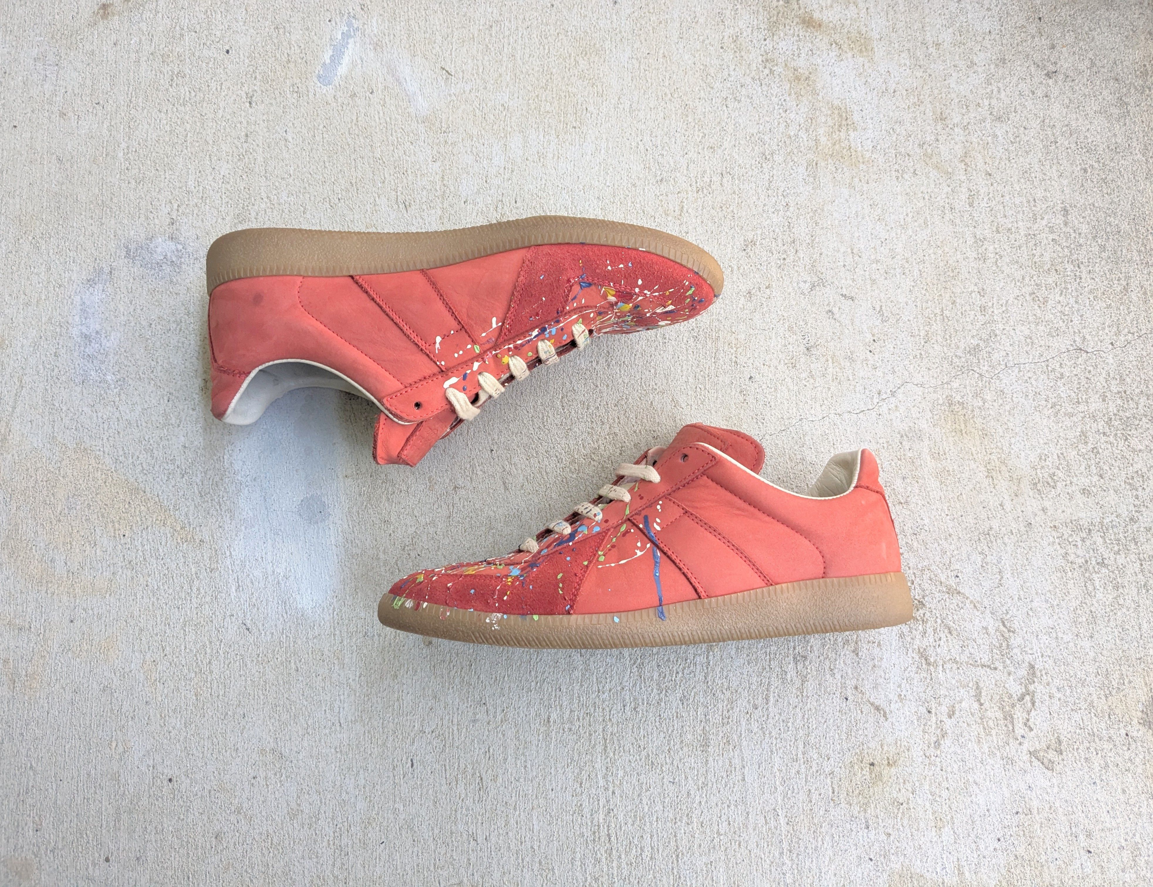 Maison Margiela Maison Margiela GAT Replica Red Paint Splatter 7 40 Size US 7 / EU 40 - 1 Thumbnail