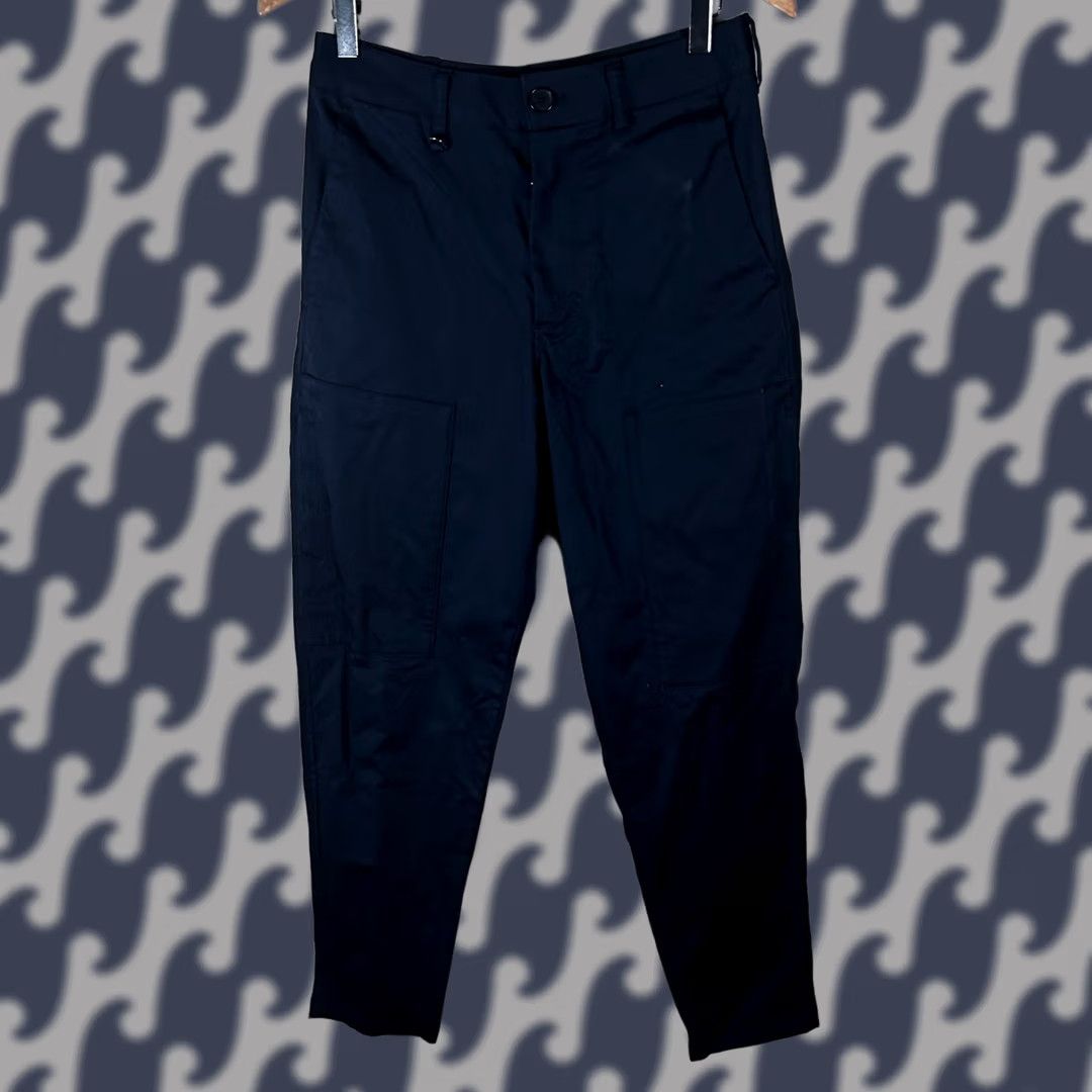 Armani Exchange Armani Exchange Mens Navy Blue Utility Cargo Pants Tapered Size 28 Zip Fly Size US 29 - 1 Thumbnail