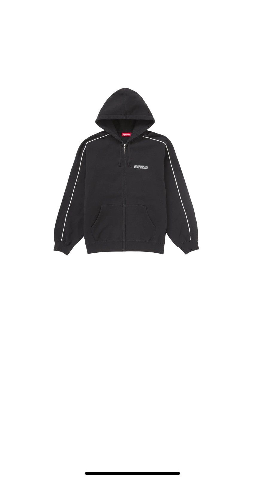 Supreme Supreme state zip up hooded sweatshirt size Medium Black  