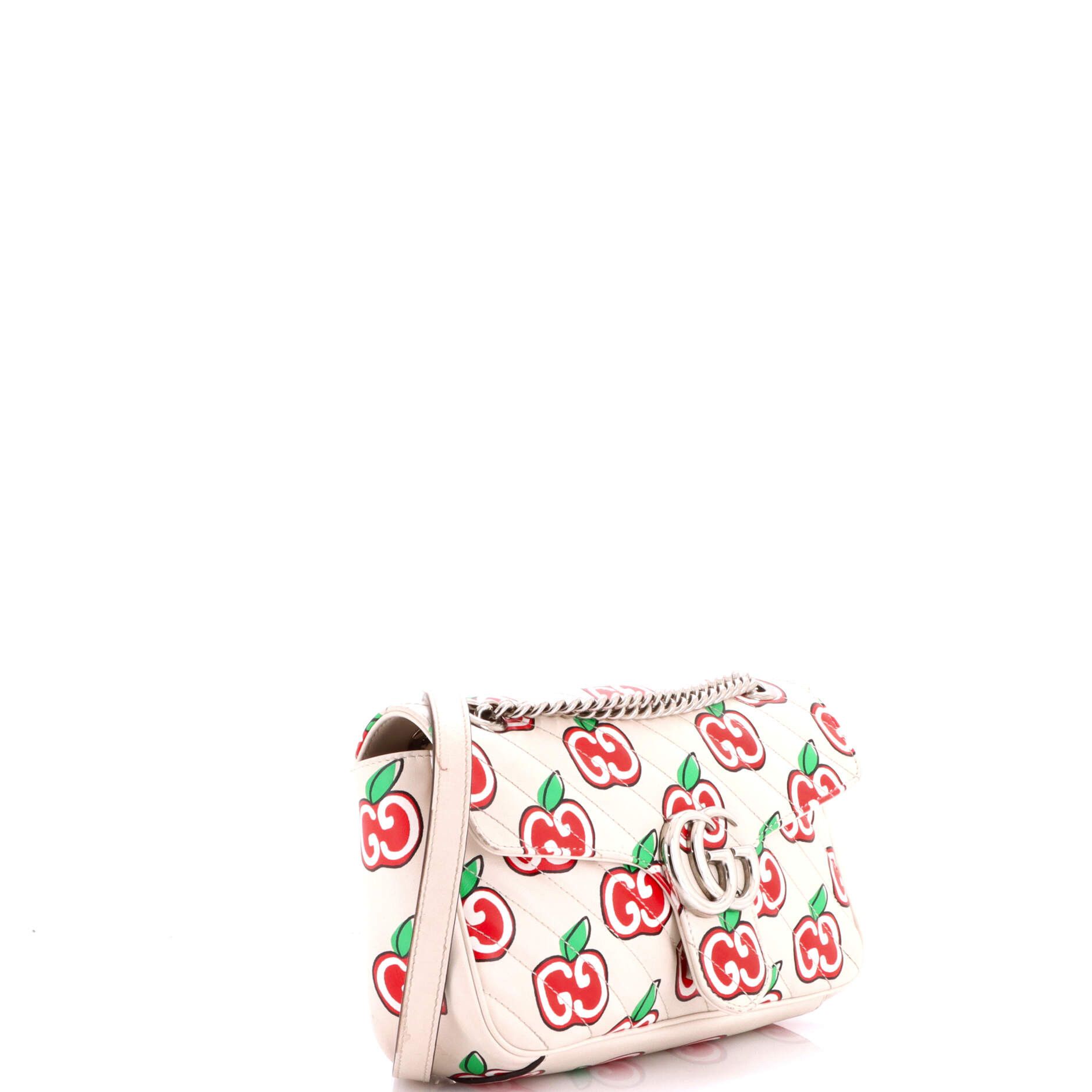 Gucci GG Marmont Flap Bag Printed Diagonal Quilted Leather Small Size ONE SIZE - 1 Thumbnail