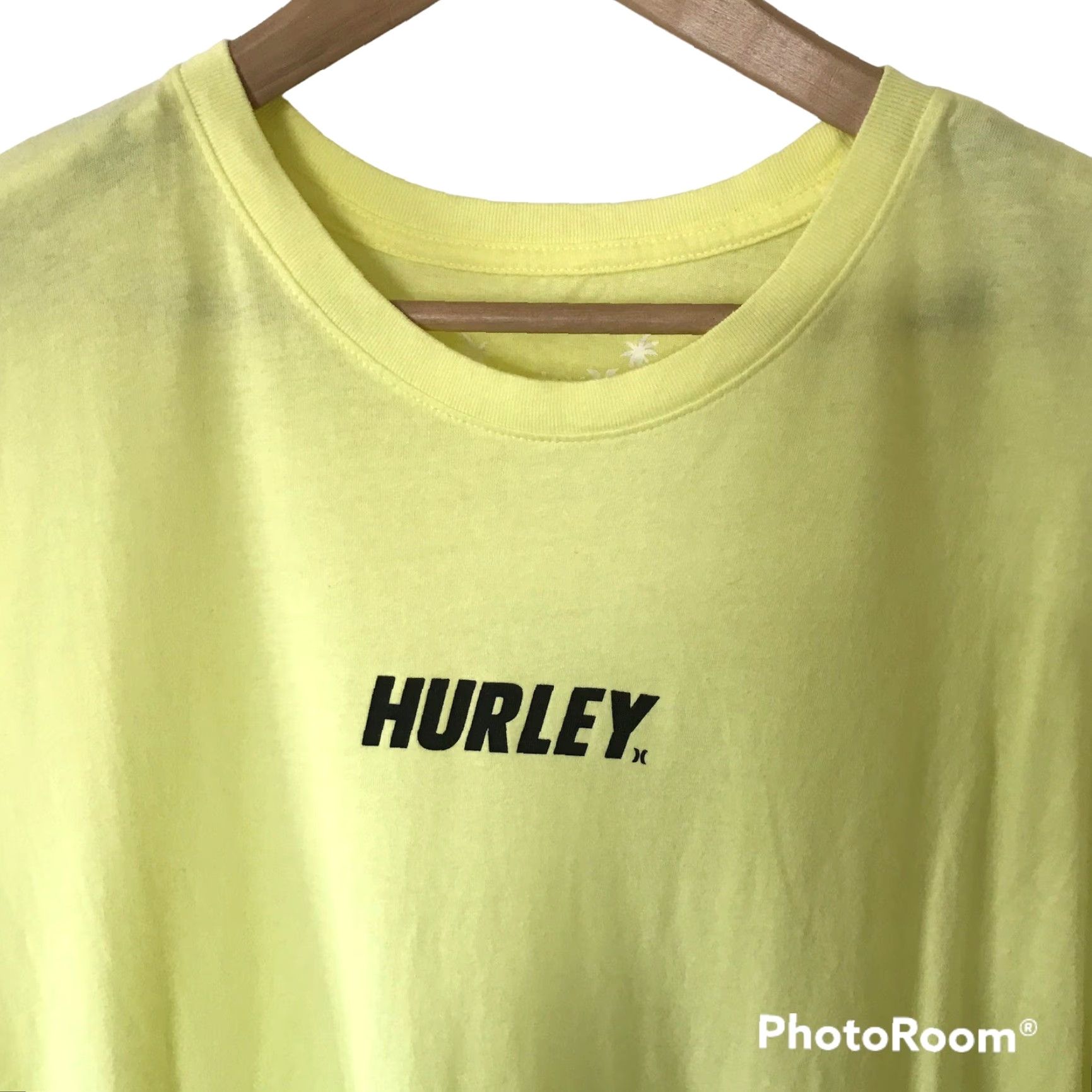 Hurley Hurley Tee Mens Large Fastlane Everyday Wash T-Shirt Yellow 100% Cotton Size US L / EU 52-54 / 3 - 2 Thumbnail