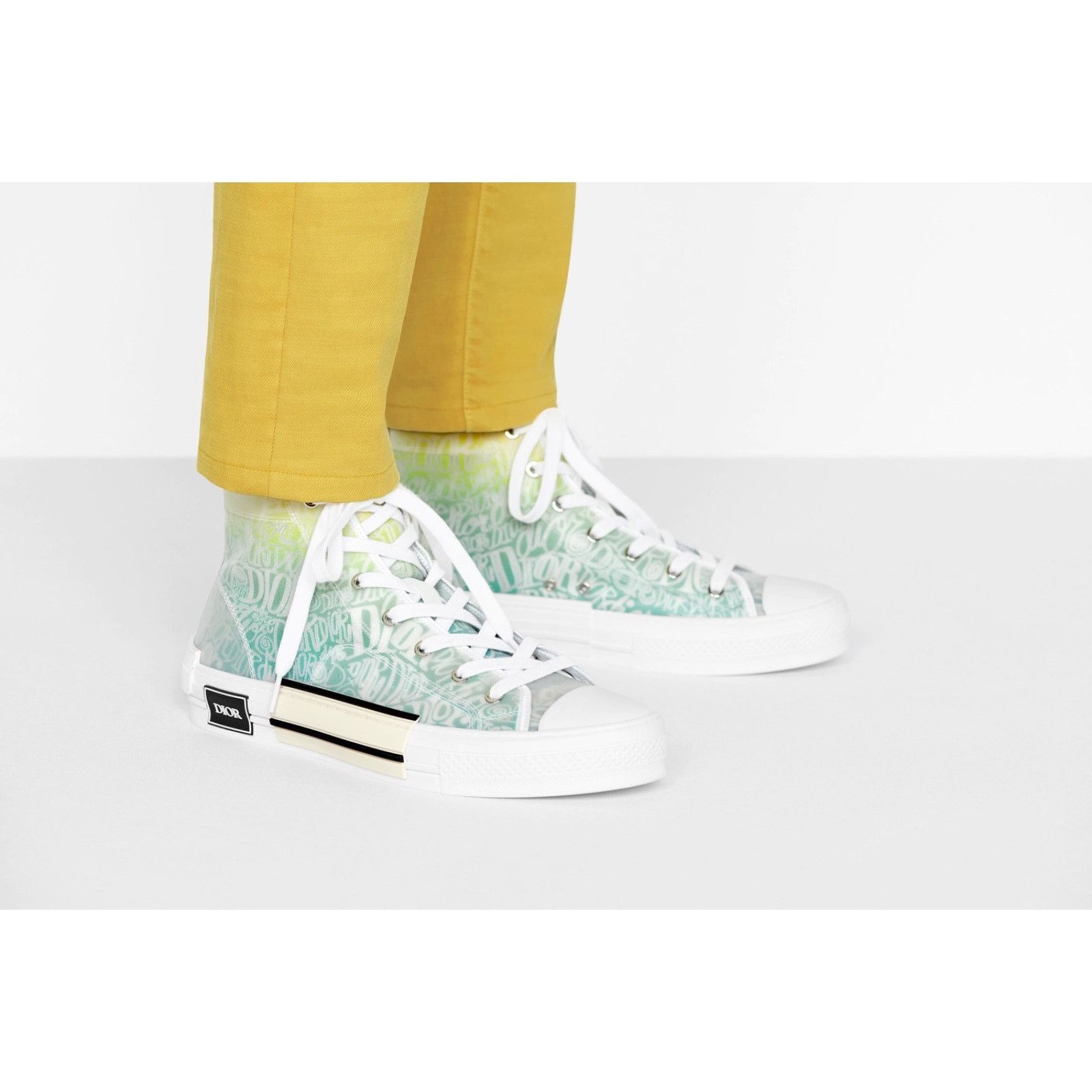 Dior Dior Mens B23 Shawn Stussy Multicolor Logo High Top Sneaker Size US 11 / EU 44 - 3 Thumbnail