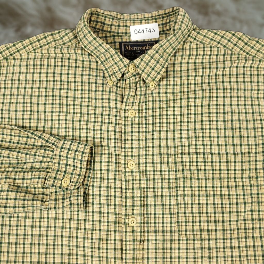 Abercrombie & Fitch Abercrombie & Fitch Shirt Mens XL Beige Plaid Button-Up Long Sleeve Casual Workwear Modern Classic Preppy Size US XL / EU 56 / 4 - 1 Thumbnail