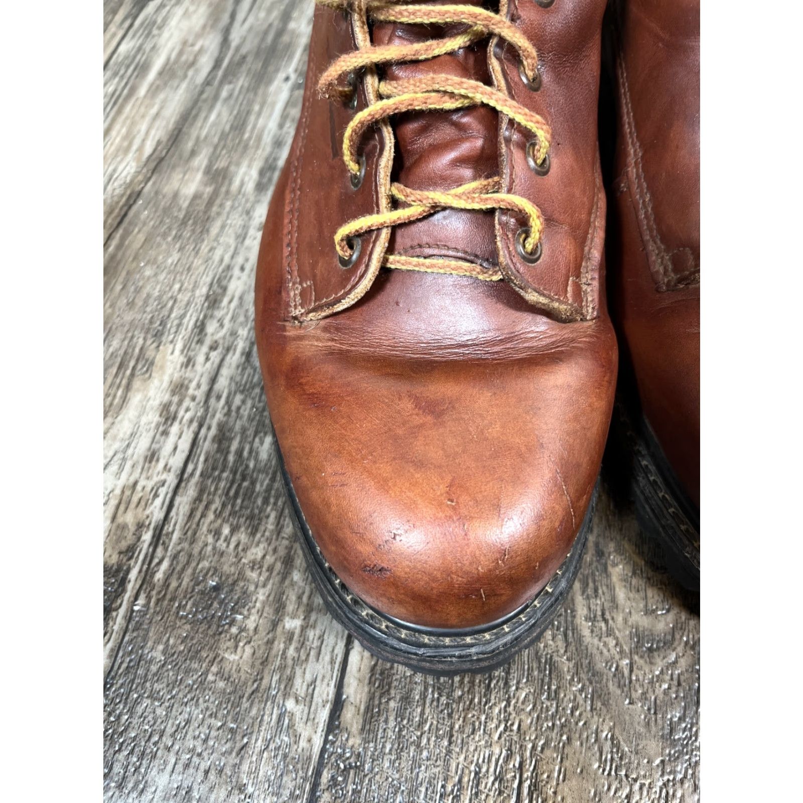 Vintage VINTAGE Irish Setter 09272 Boot Mens 8 EE Brown Leather Union Made In USA USA 90s Combat Leather Sole Mens Size US 8 / EU 41 - 3 Thumbnail