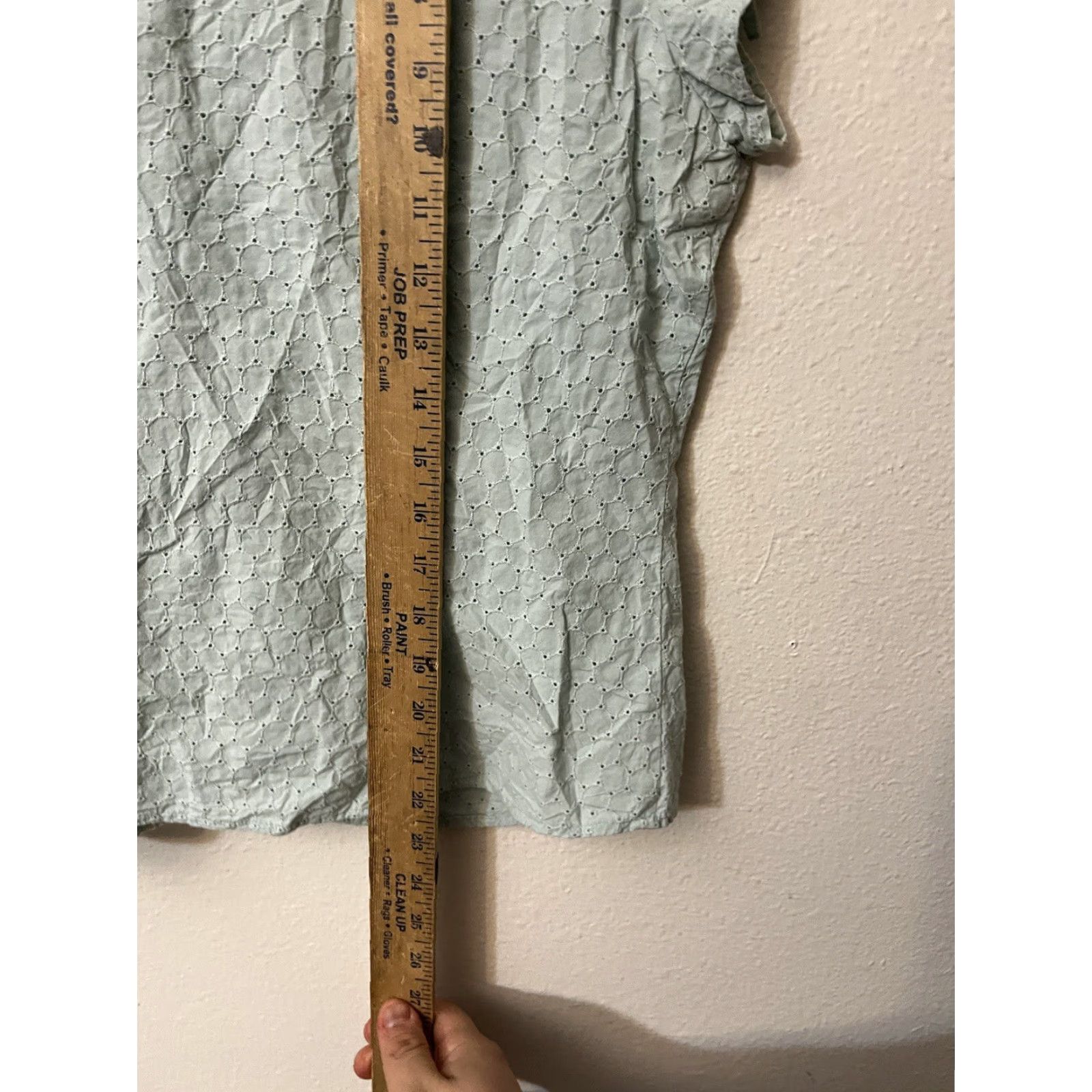 Vintage VINTAGE Apostrophe Blue Button-Up Shirt Women's Petite XL Short Sleeve Collared Solid Casual Regular Fit Size XL / US 12-14 / IT 48-50 - 5 Thumbnail