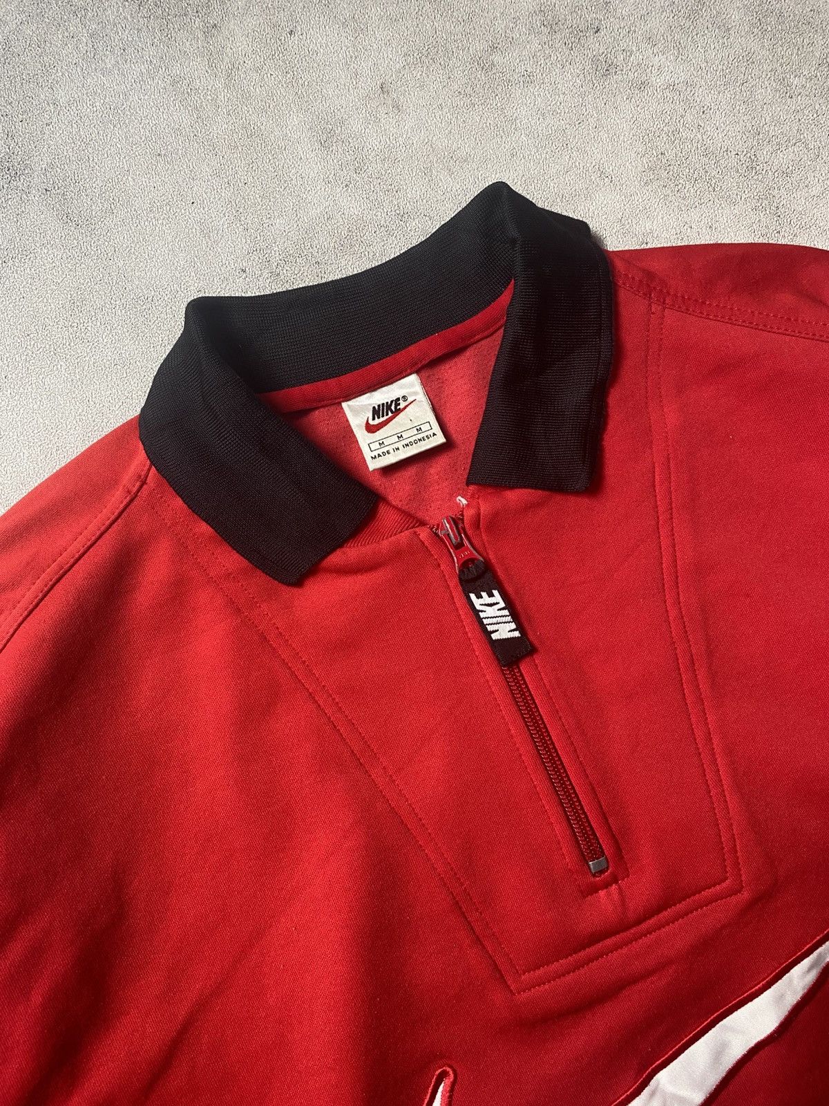 Nike 90s NIKE BIG SWOOSH HALF-ZIP SWEATSHIRT Size US M / EU 48-50 / 2 - 4 Thumbnail