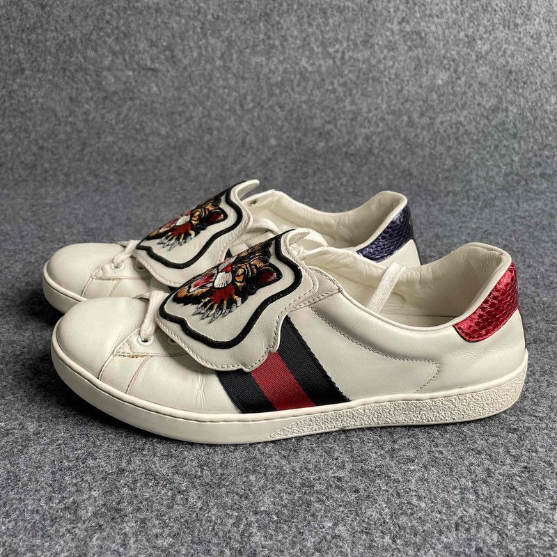 Gucci Gucci Ace Leather Low-top Fashion Sneakers for Men 0079 Size US 8.5 / EU 41-42 - 1 Thumbnail