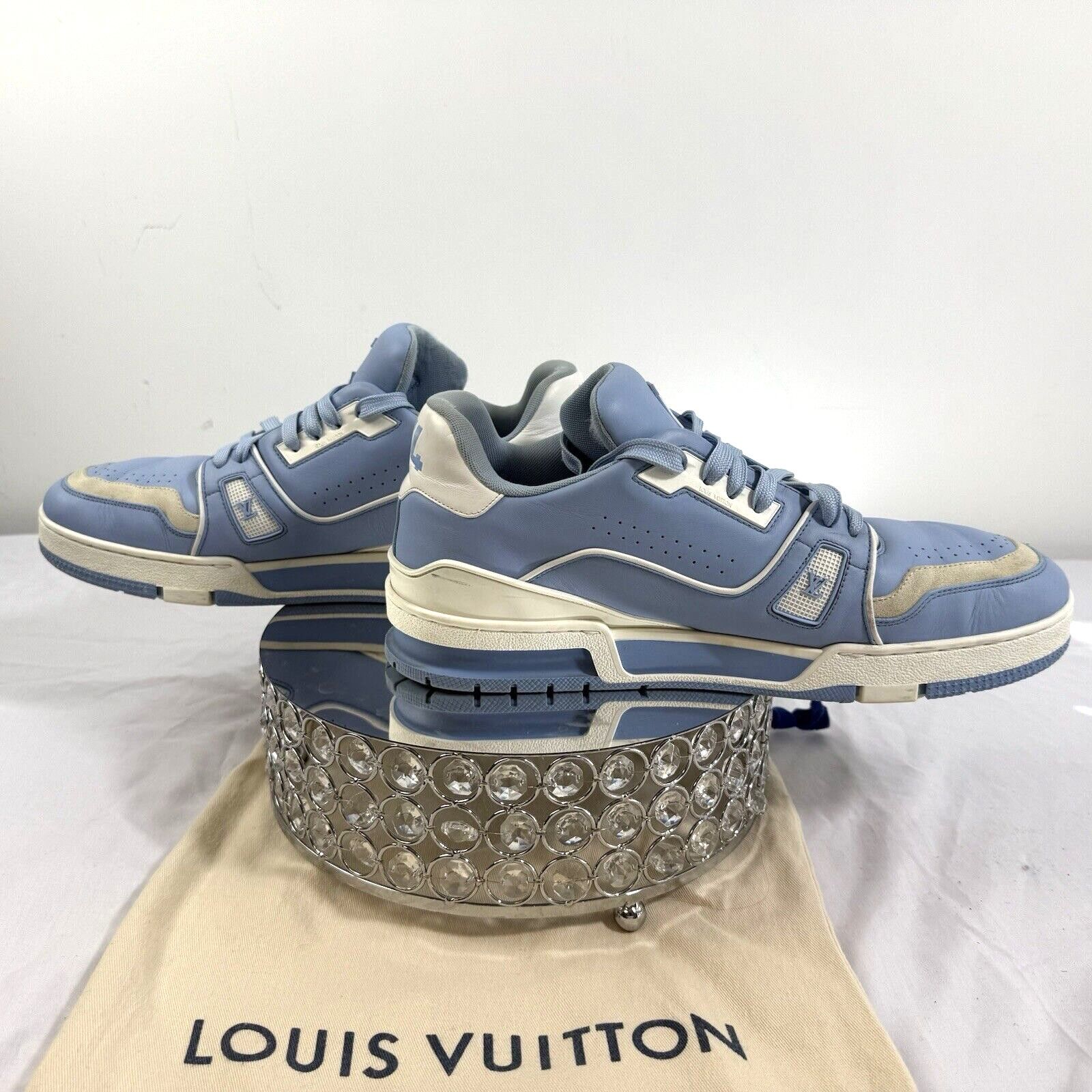 Louis Vuitton Louis Vuitton LV Trainer Sneakers Baby Blue Size 9 US Size US 9 / EU 42 - 5 Thumbnail