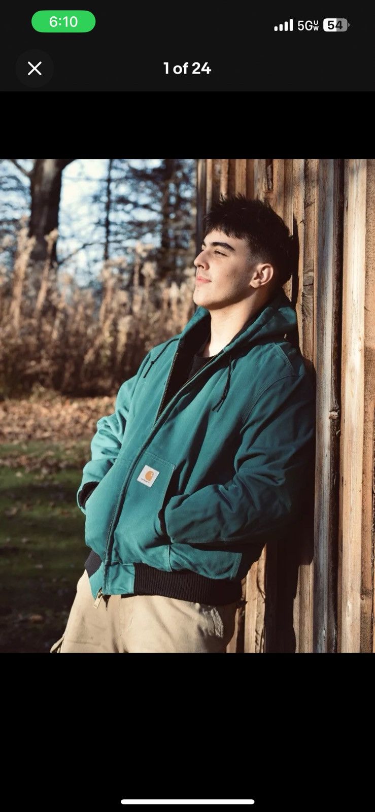 Carhartt VTG Carhartt JQ1032 TEAL XL Hooded Jacket Union Quilt Lined Size US XL / EU 56 / 4 - 1 Thumbnail