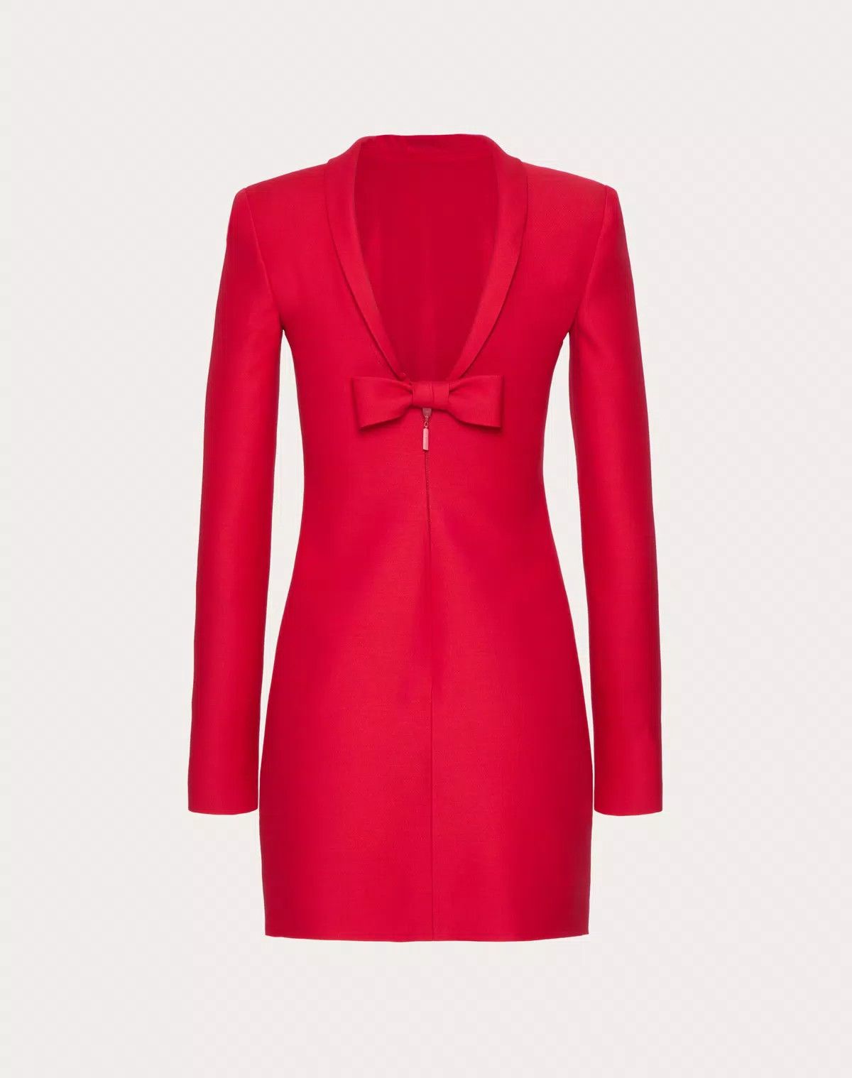 Valentino o1s1wg110426 Crepe Couture Short Dress in Red Size M / US 6-8 / IT 42-44 - 3 Thumbnail