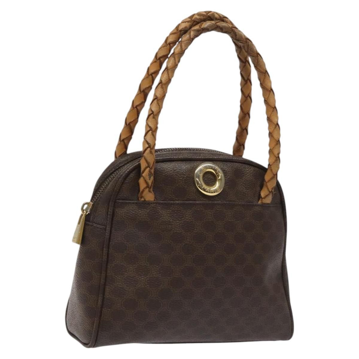 Celine CELINE Macadam Canvas Hand Bag Pvc Leather Brown Size ONE SIZE - 1 Thumbnail