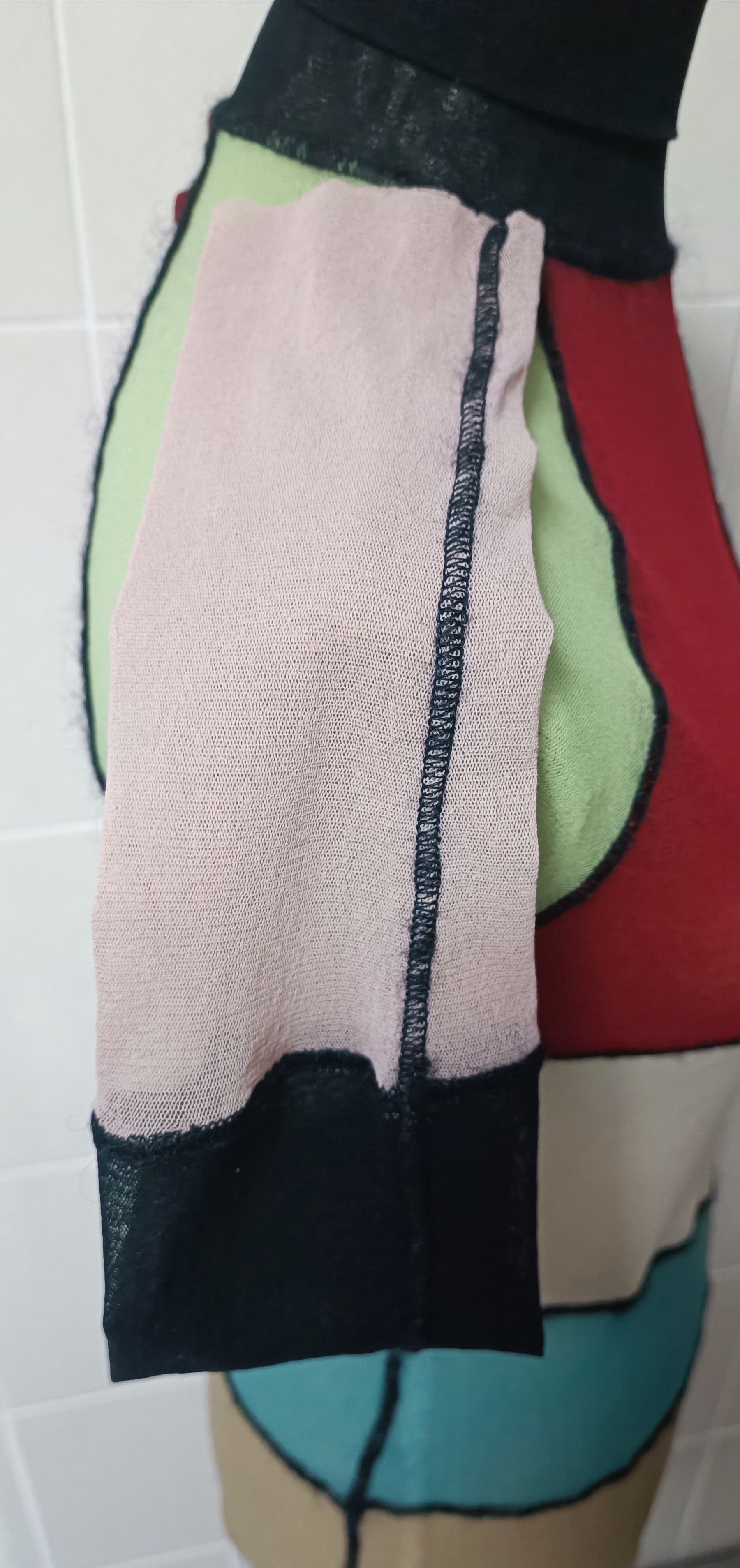 Jean Paul Gaultier 90's - color block turtleneck mesh top Size L / US 10 / IT 46 - 23 Thumbnail