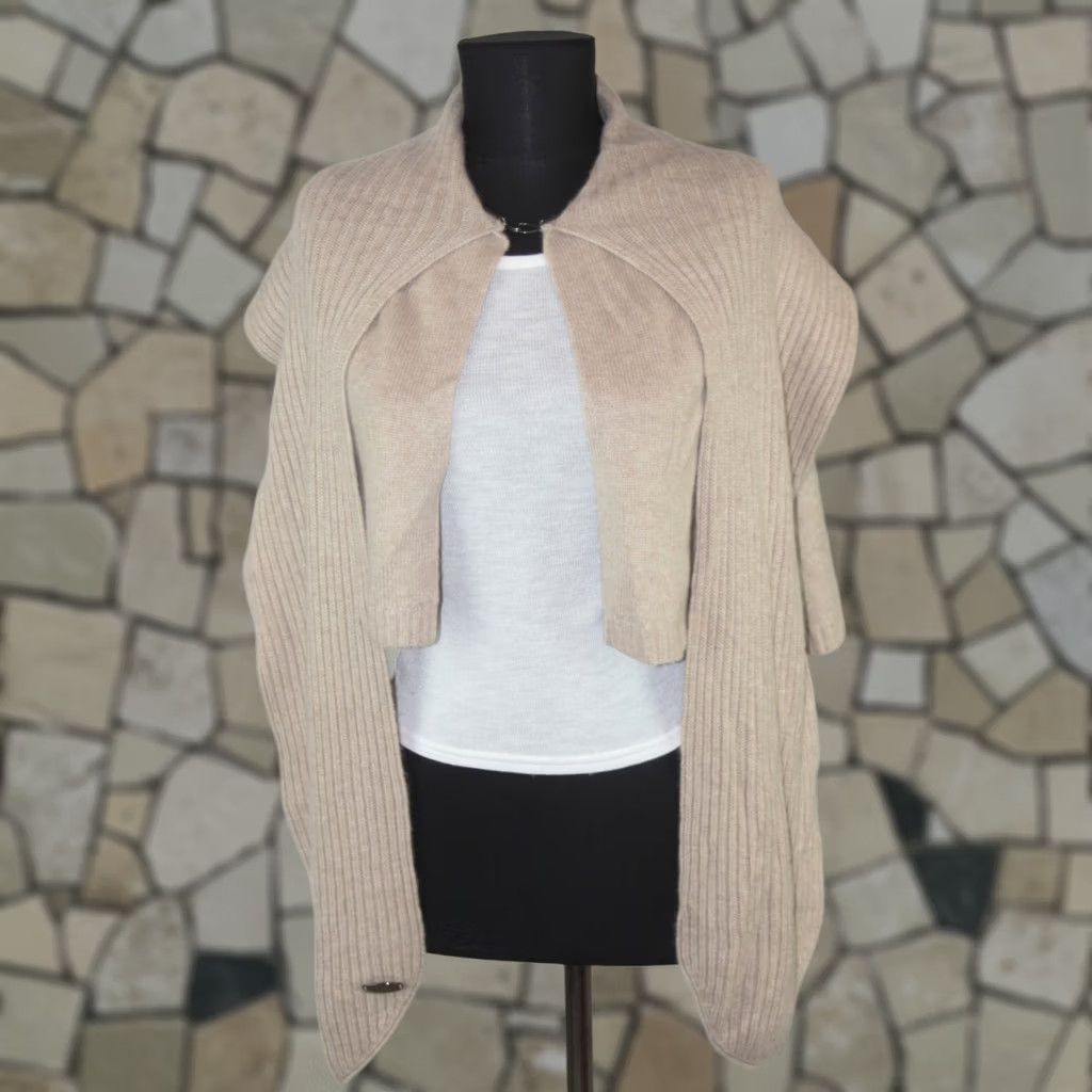 Vintage Fraas Cardigan One Size Womens 100% cashmere Beige Size ONE SIZE - 1 Thumbnail