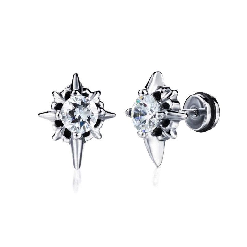 Jewelry Star New Design Earrings One Pairs Chrome Jewelry Size ONE SIZE - 5 Thumbnail