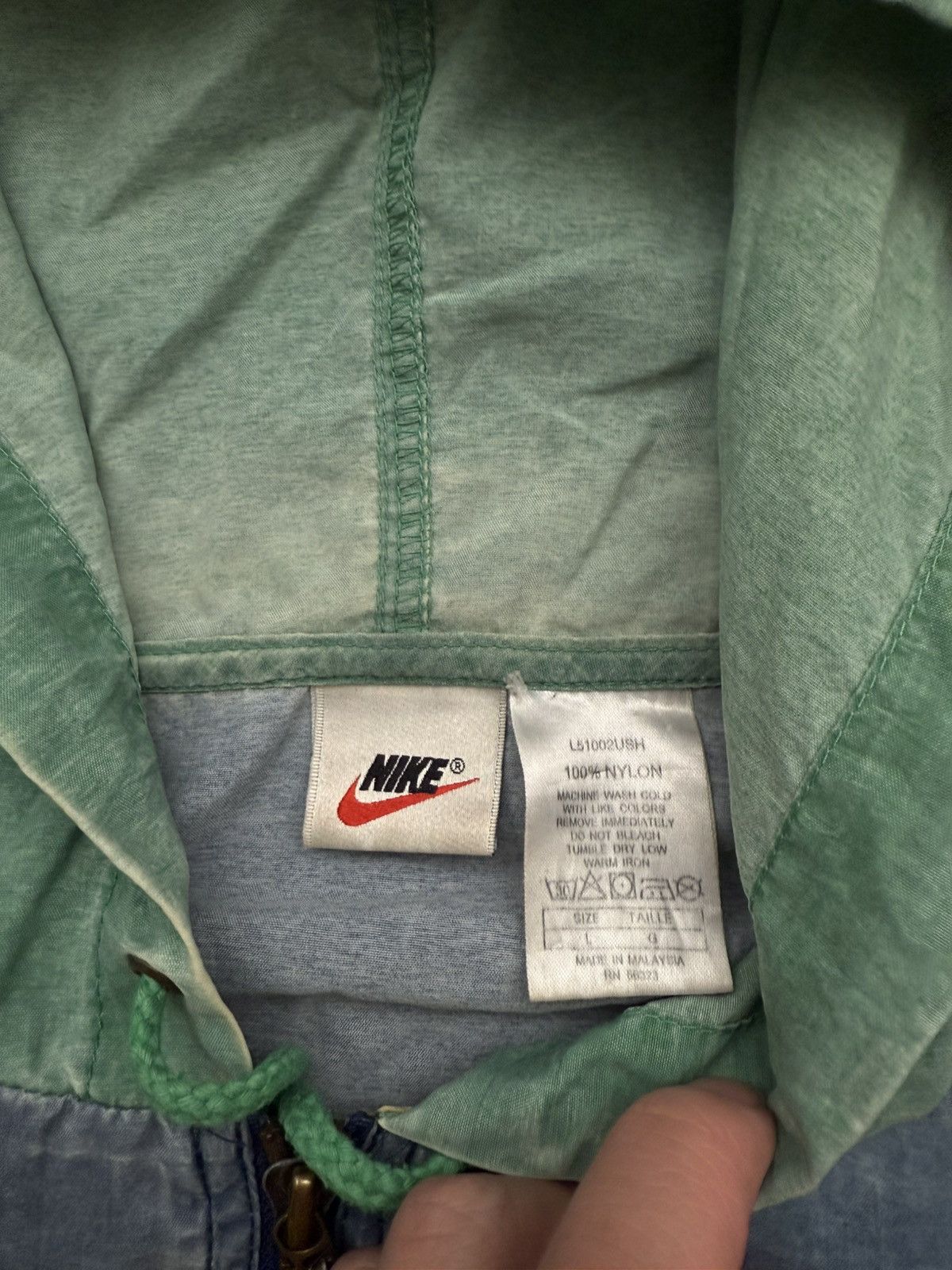 Nike Nike Vintage Long Jacket Mens Tall Faded Colourblock 90s Size US L / EU 52-54 / 3 - 4 Thumbnail