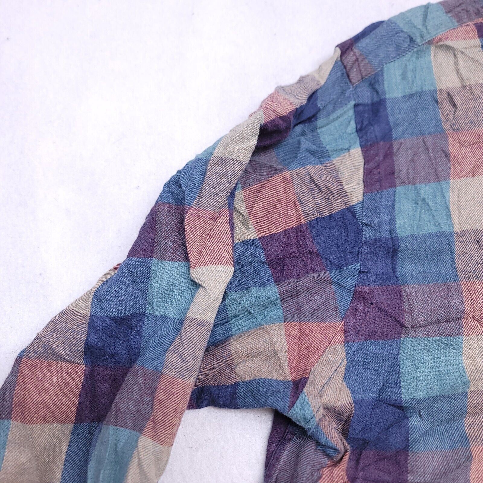 Arrow Arrow Gingham Flannel Casual Shirt Mens Size Large L Blue Size US L / EU 52-54 / 3 - 4 Thumbnail