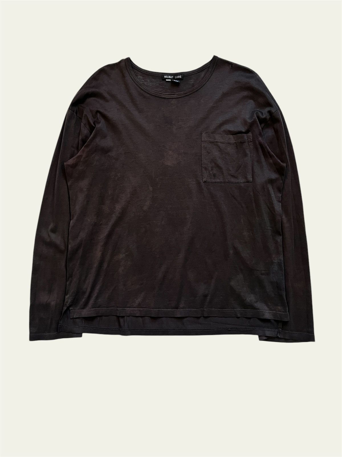 Helmut Lang Black outlet Long Sleeve Oversized Top