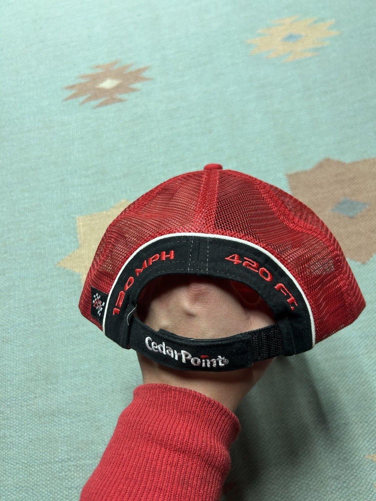 Vintage hat cedar point top thrill grays yet flames amusement park Size ONE SIZE - 4 Thumbnail