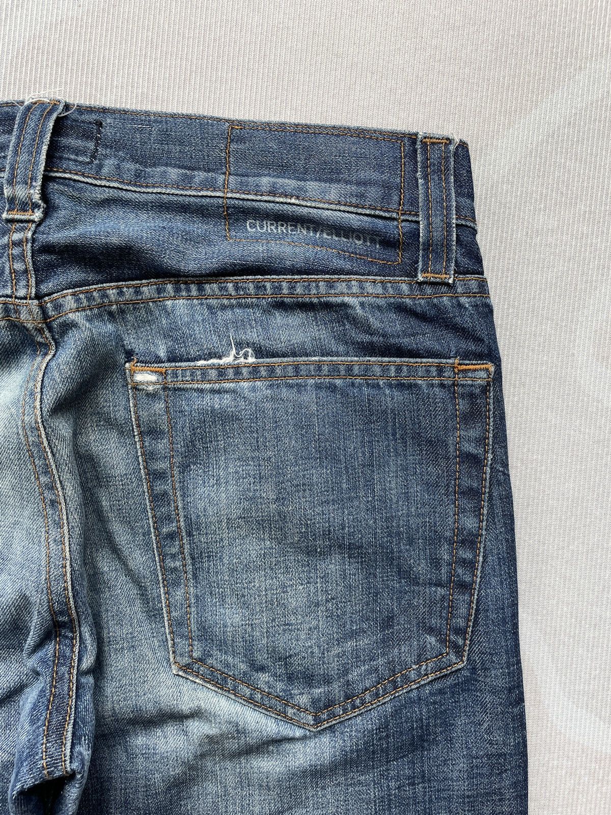 Current/Elliot × Elliott Current Elliott Slim Straight Jeans (P71) Size 30" / US 8 / IT 44 - 11 Thumbnail