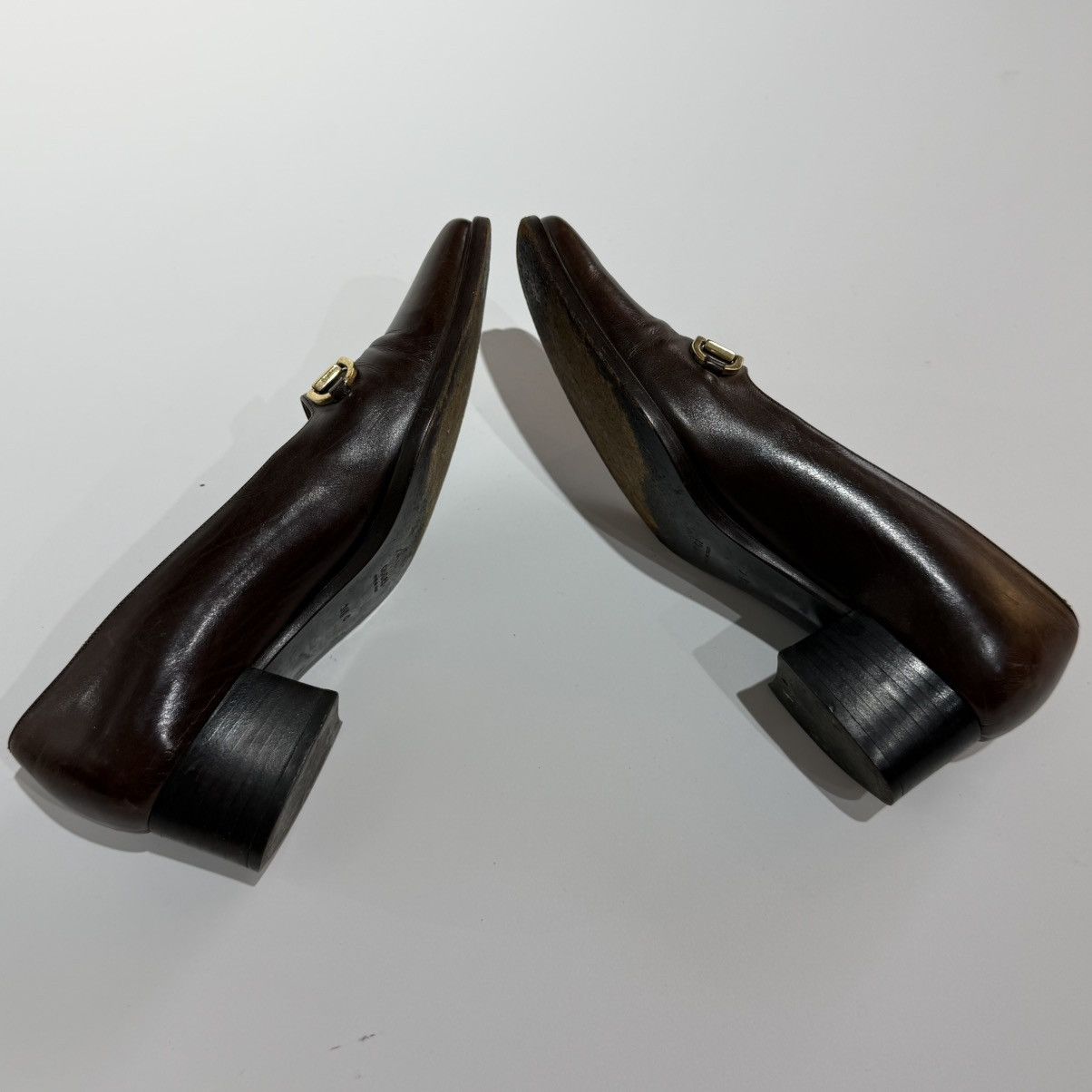 Gucci Vintage Gucci Horsebit Loafer Pumps - Dark Brown Leather Size US 6.5 / IT 36.5 - 8 Thumbnail