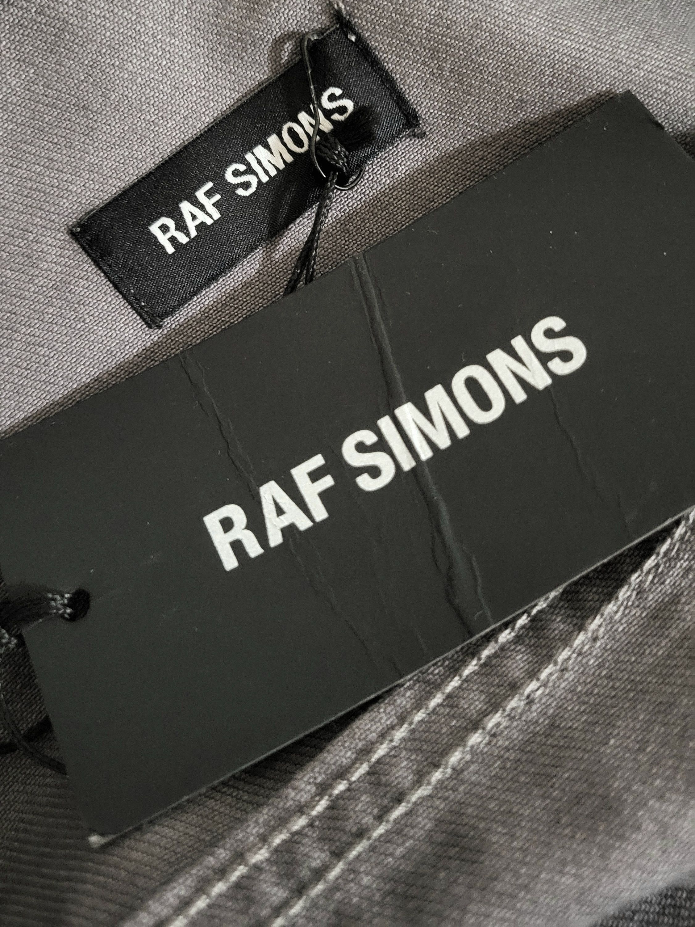 Raf Simons Oversized Grey Leather Patch Denim Jacket Size US S / EU 44-46 / 1 - 6 Thumbnail