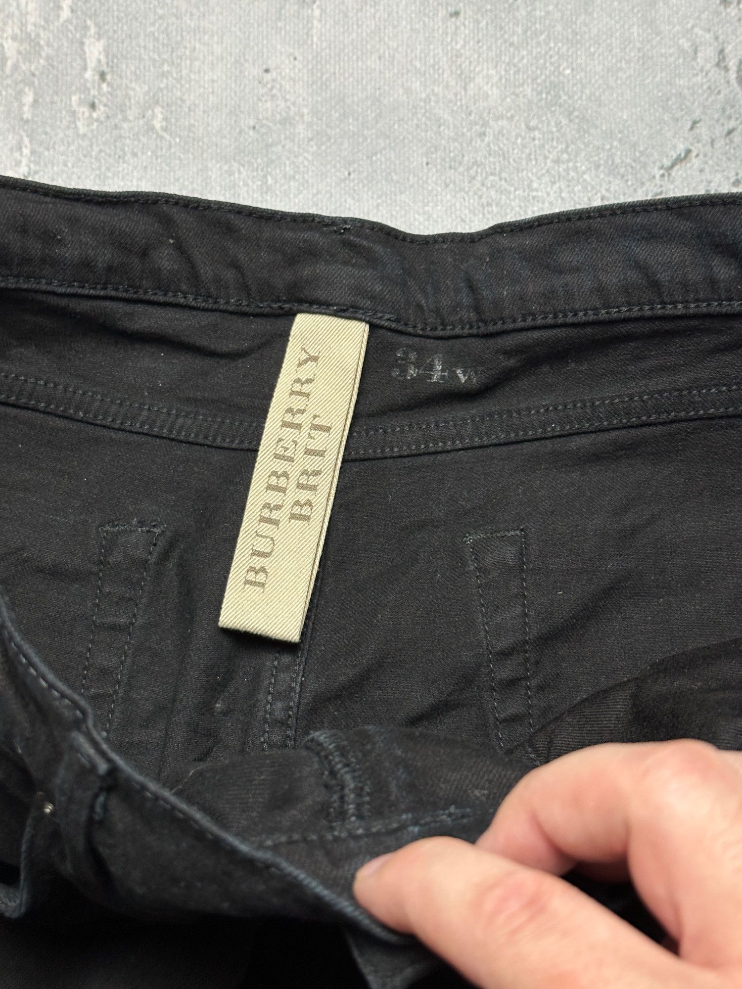 Burberry Burberry Brit Mens Skinny Black Denim Jeans 34W X 34L Cotton Size US 34 / EU 50 - 3 Thumbnail