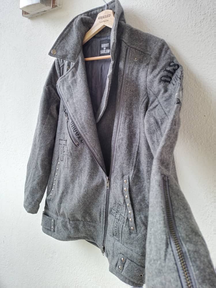 Japanese Brand vtg Wool Double Collar Ghost Of Harlem Wool Jacket Size US M / EU 48-50 / 2 - 11 Thumbnail