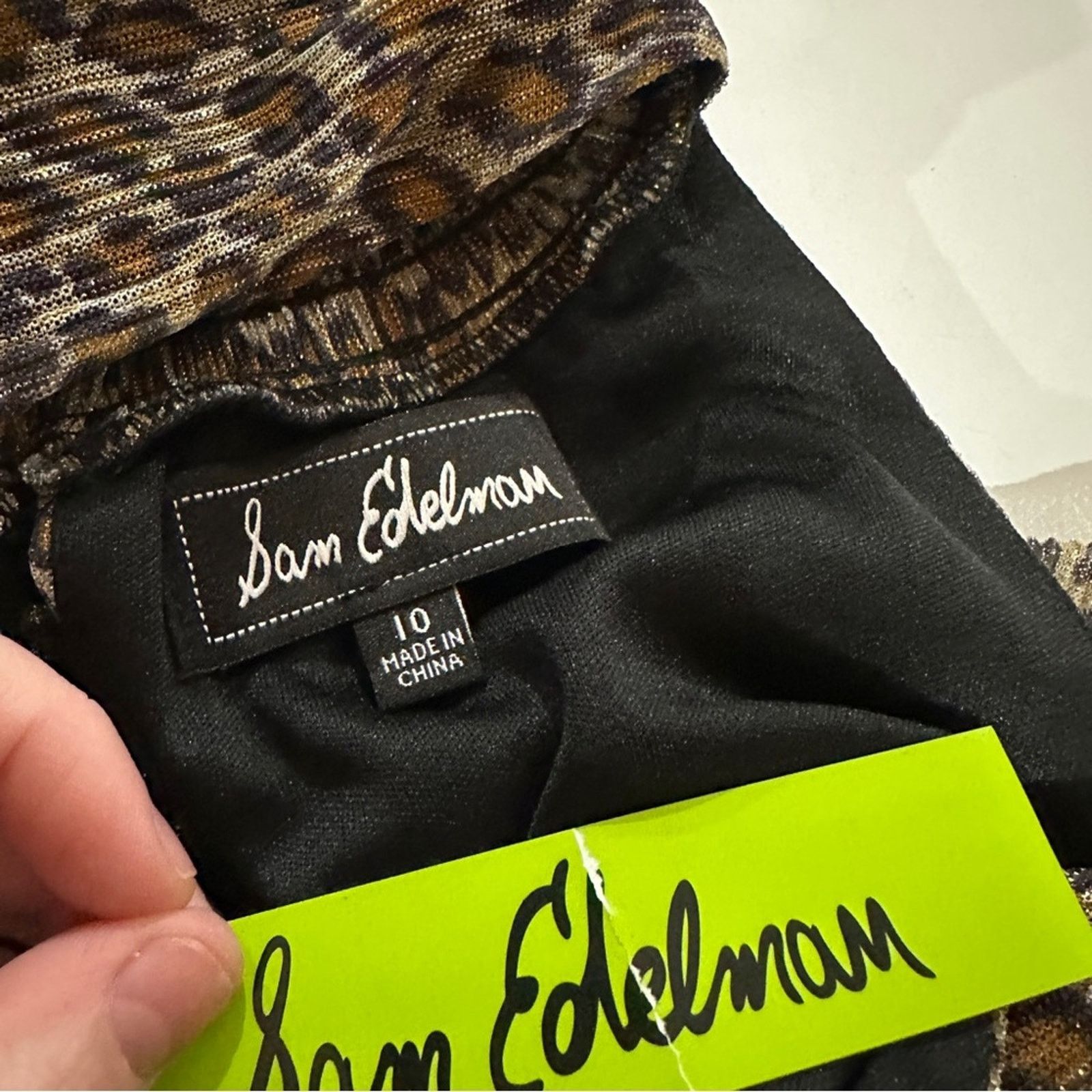 Sam Edelman Sam Edelman Leopard Print Sleeveless Handkerchief Midi Dress Size L / US 10 / IT 46 - 8 Thumbnail