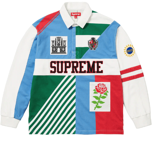 image of Supreme Rose Rugby White Size 2Xl, Men's