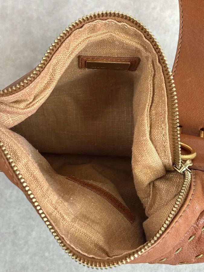 Fendi 2000s Fendi Brown Leather Scalloped Detail Shoulder Bag Size ONE SIZE - 10 Thumbnail