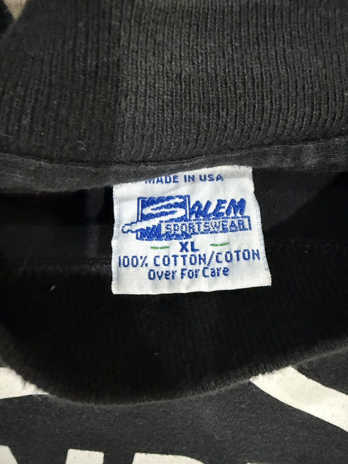 Salem Sportswear Vintage 1990s Salem Oakland LA Raiders Black Silver NFL XL Size US XL / EU 56 / 4 - 3 Thumbnail