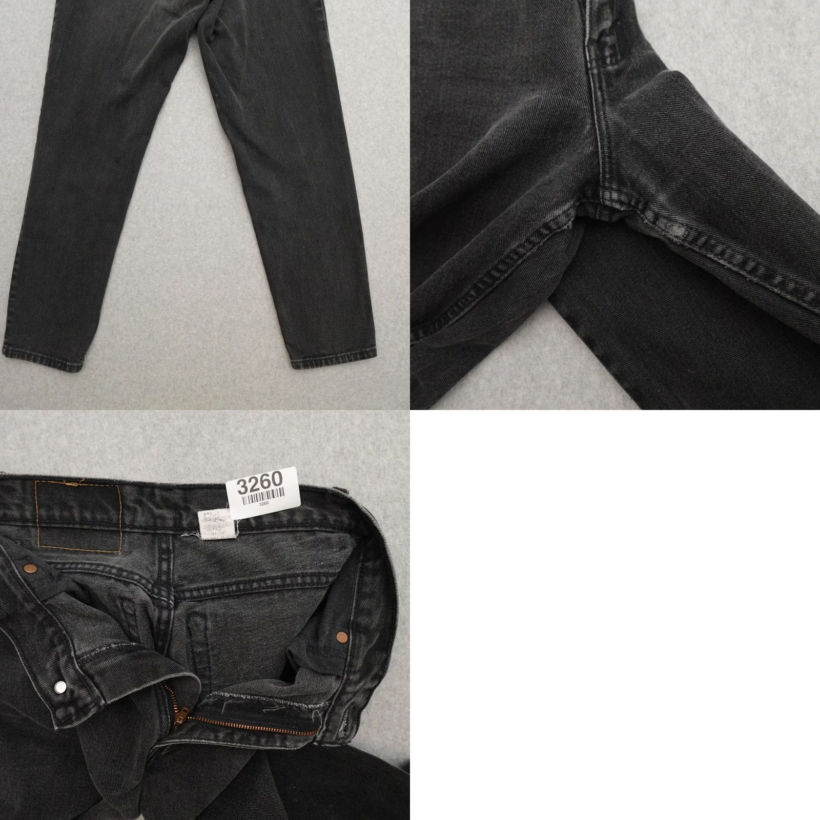 Levi's VINTAGE Levi's 550 Jeans Womens 26 Black Charcoal Wash 26x30 Tapered Relaxed Fit Denim Size 26" / US 2 / IT 38 - 10 Thumbnail