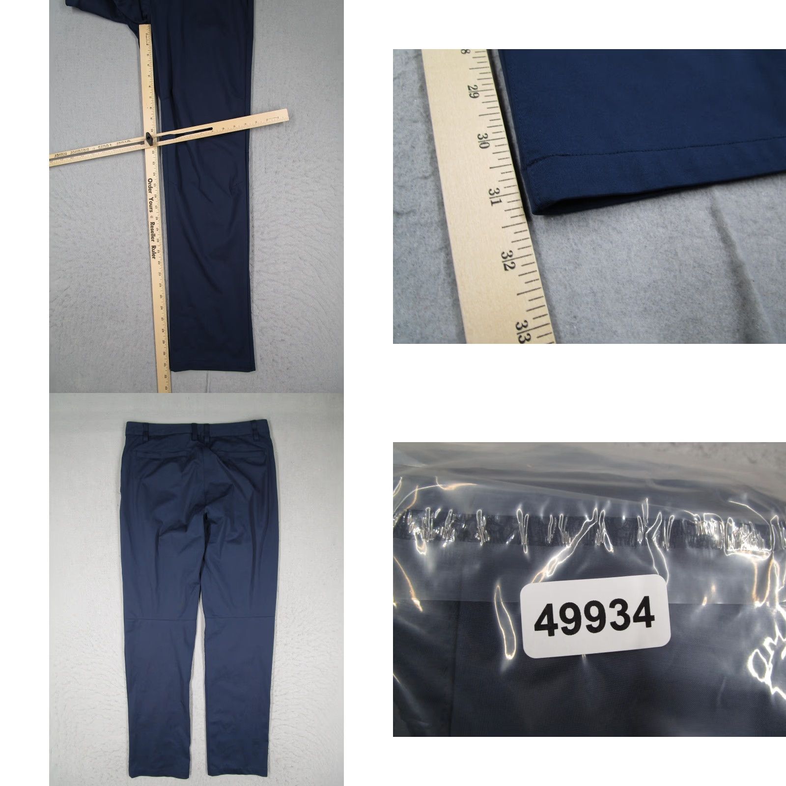 Rhone Rhone Mens Pants 31 Blue Chino Stretch Polyester 100020 Dress Commuter Golf Pocket 5-Pocket Inseam 31 Front Flat Front Straight Regular Size Type Mens Size US 31 - 8 Thumbnail