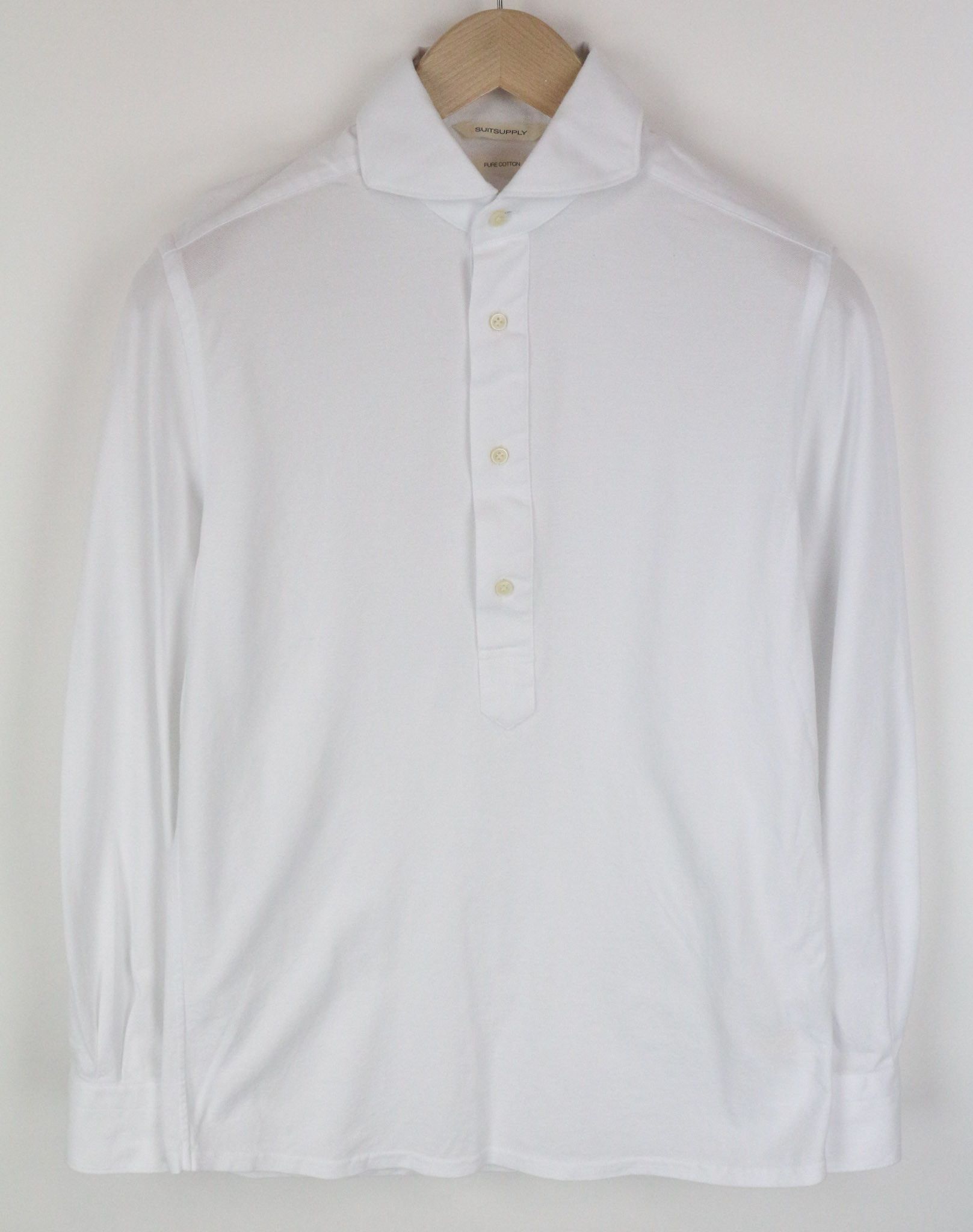 37/38/14 1/2/15 Extra Slim White Cotton Polo 72677
