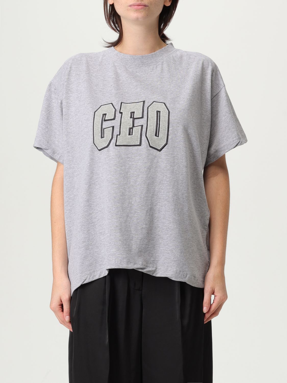 Balenciaga Balenciaga T-Shirt Woman Grey Size S / US 4 / IT 40 - 1 Thumbnail