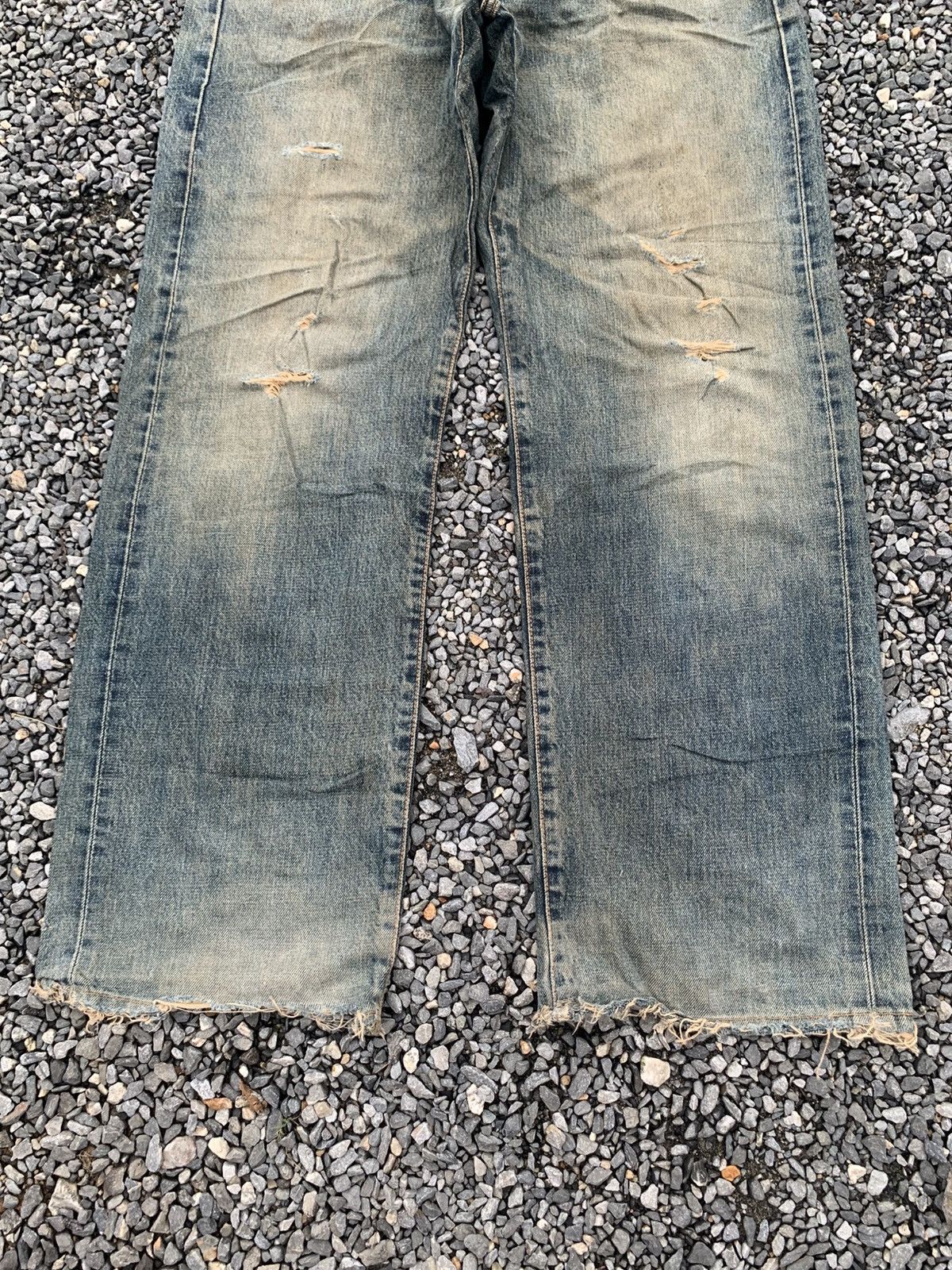 Edwin VINTAGE EDWIN 505 SELVEDGE BAGGY RUSTY DISTRESSED DENIM Size US 28 / EU 44 - 7 Thumbnail