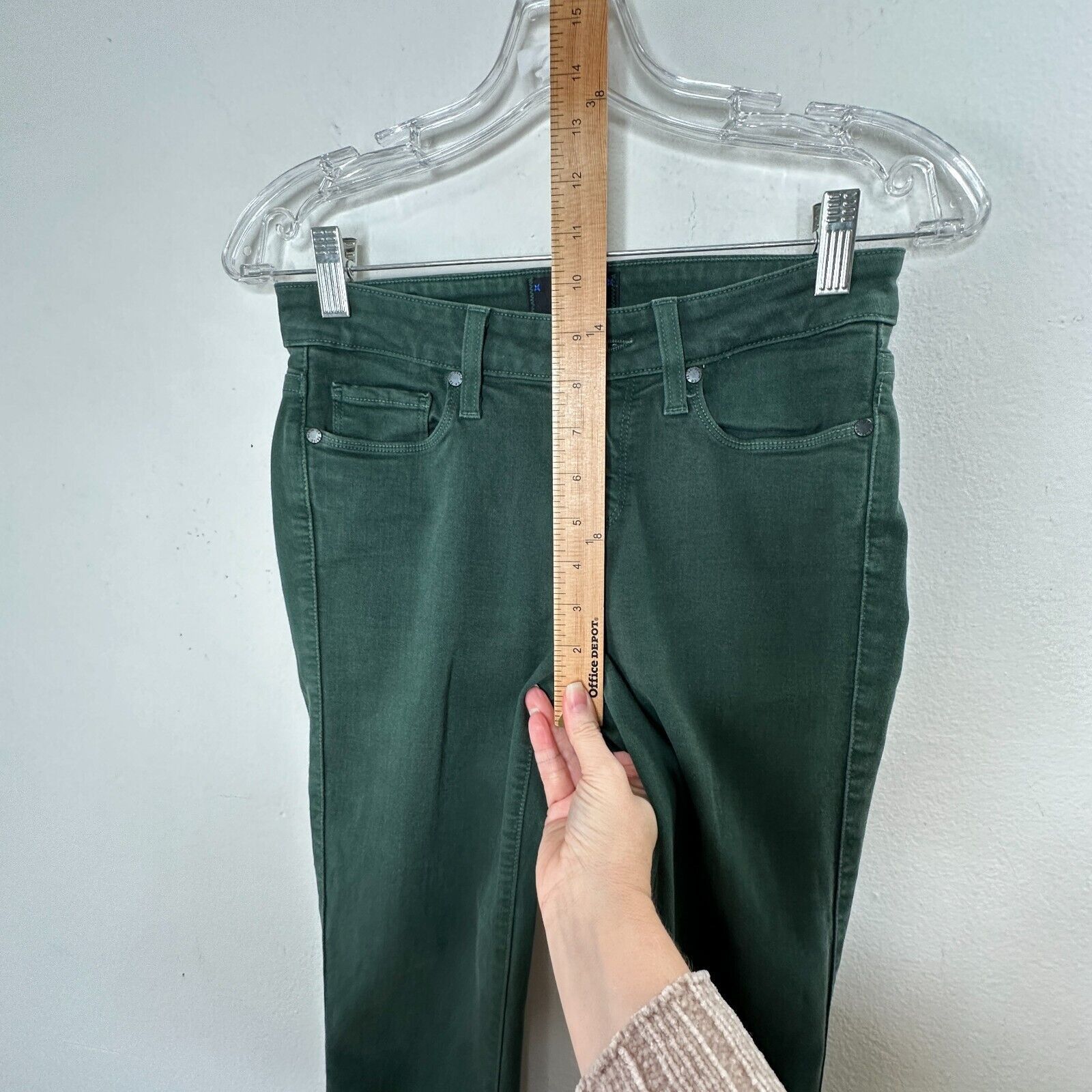 Paige Paige Green Petite Verdugo Ankle Skinny Mid Rise Jean 26P Size 26" / US 2 / IT 38 - 10 Thumbnail