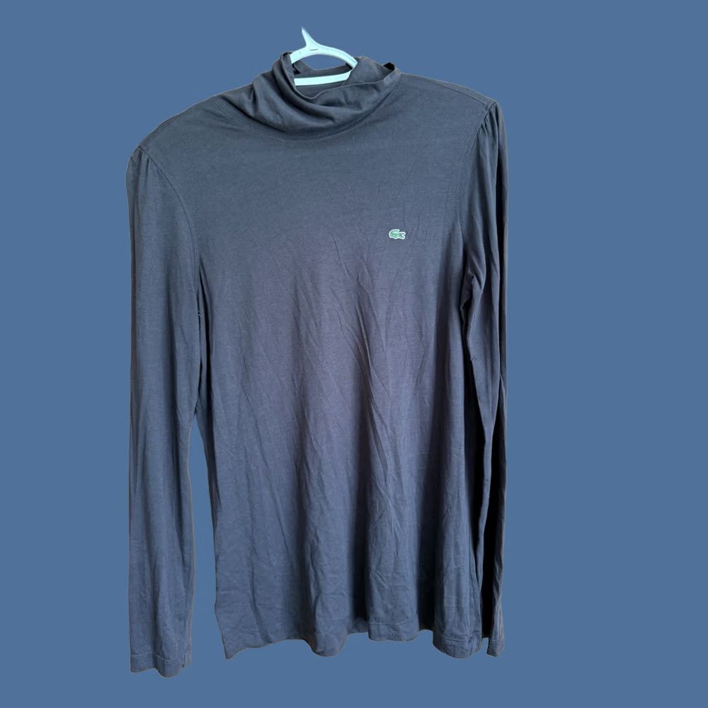Lacoste VINTAGE Lacoste Sweater Turtleneck Mens Size 42 Brown Cotton Polyester Knit Embroidered Preppy 90s USA Classic Pullover Size US XL / EU 56 / 4 - 1 Thumbnail