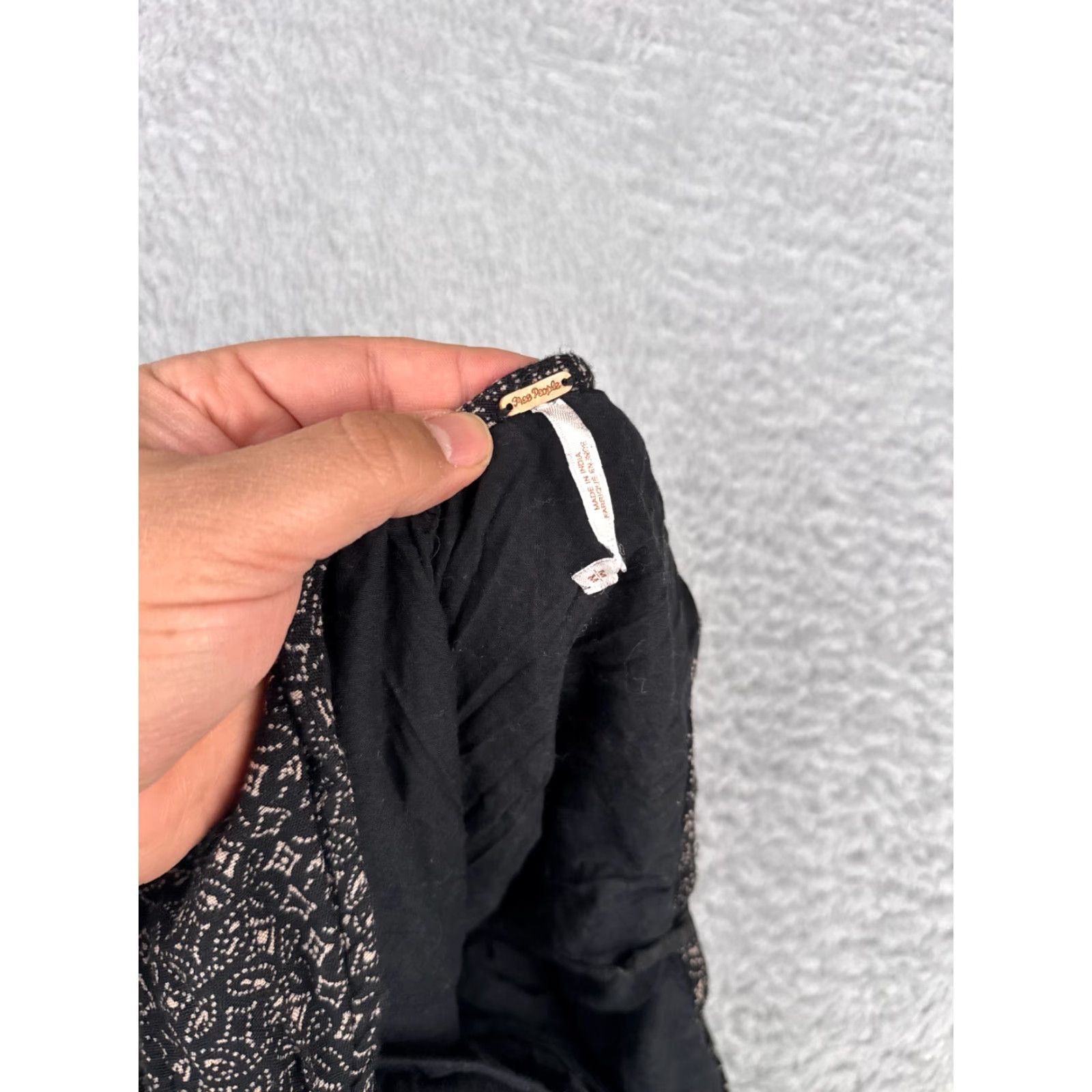 Free People VINTAGE Free People Women's Mini Dress Black Snake Beaded & Embroidered Casual Party Travel Nightwear M Size M / US 6-8 / IT 42-44 - 2 Thumbnail