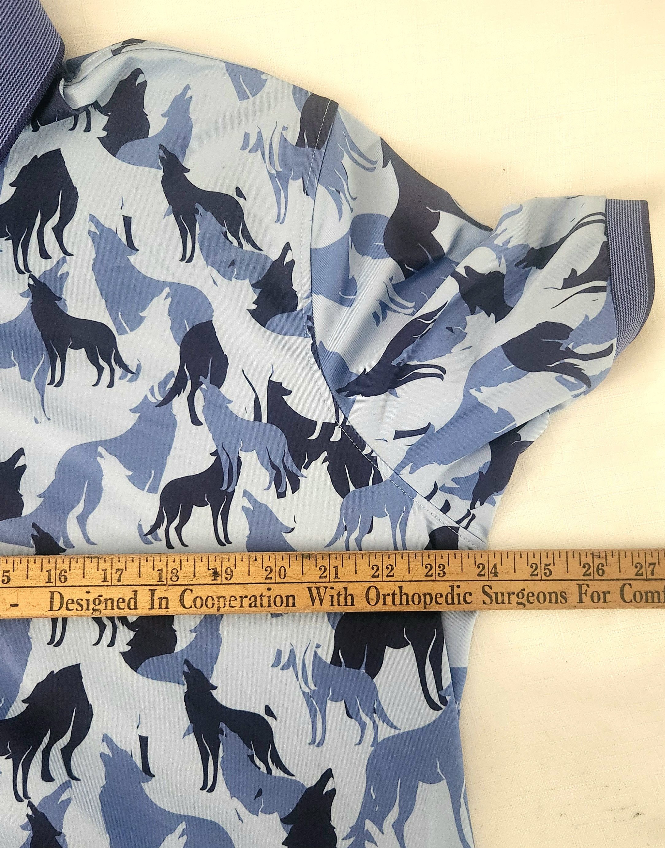 Grenson Greyson Golf Polo Shirt Size Large Men's Blue Howling Wolves Size US L / EU 52-54 / 3 - 7 Thumbnail
