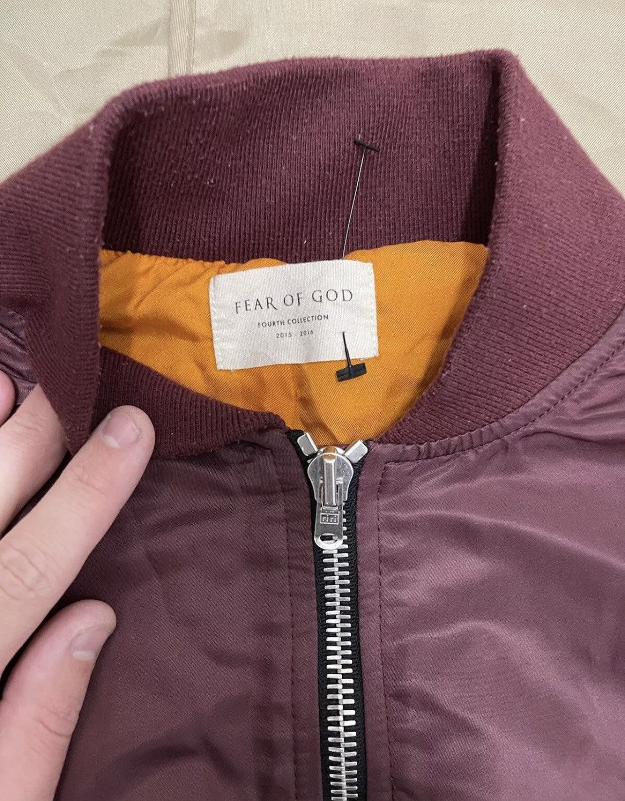 Fear of God Fear Of God Men's Burgundy Fourth Collection Bomber Size M Size US M / EU 48-50 / 2 - 2 Thumbnail
