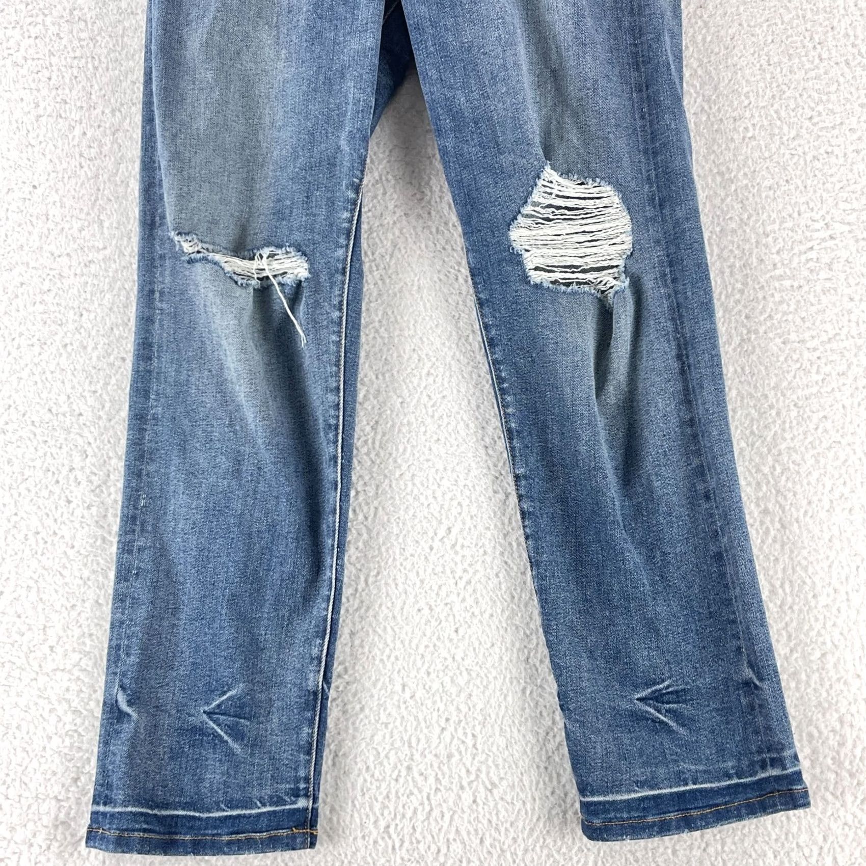 Vintage Pilcro Vintage Straight Jeans Womens Size 29 Blue Denim High-Rise Distressed Jeans Size 29" - 3 Thumbnail