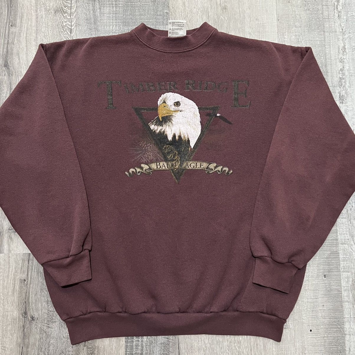 Tultex × Vintage VTG Timber Ridge Bald Eagle 90s Red Crewneck USA Sweatshirt Size US XL / EU 56 / 4 - 1 Thumbnail