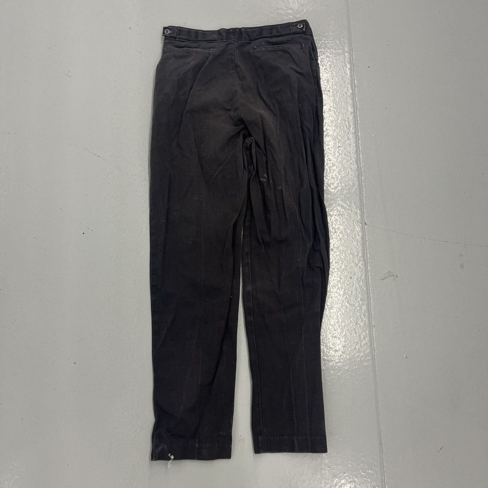 Other Vintage 60s Black Cotton Canvas Workwear Chinos 26x26 Size 26" / US 2 / IT 38 - 3 Thumbnail