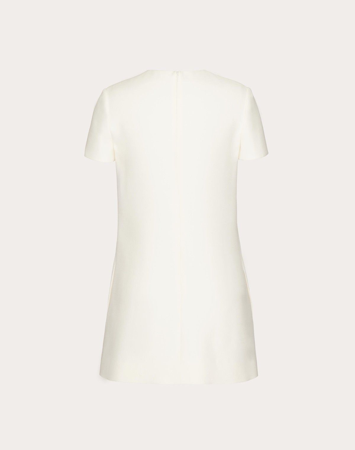 Valentino o1s1wg110525 Crepe Couture Short Dress in White Size XS / US 0-2 / IT 36-38 - 2 Thumbnail